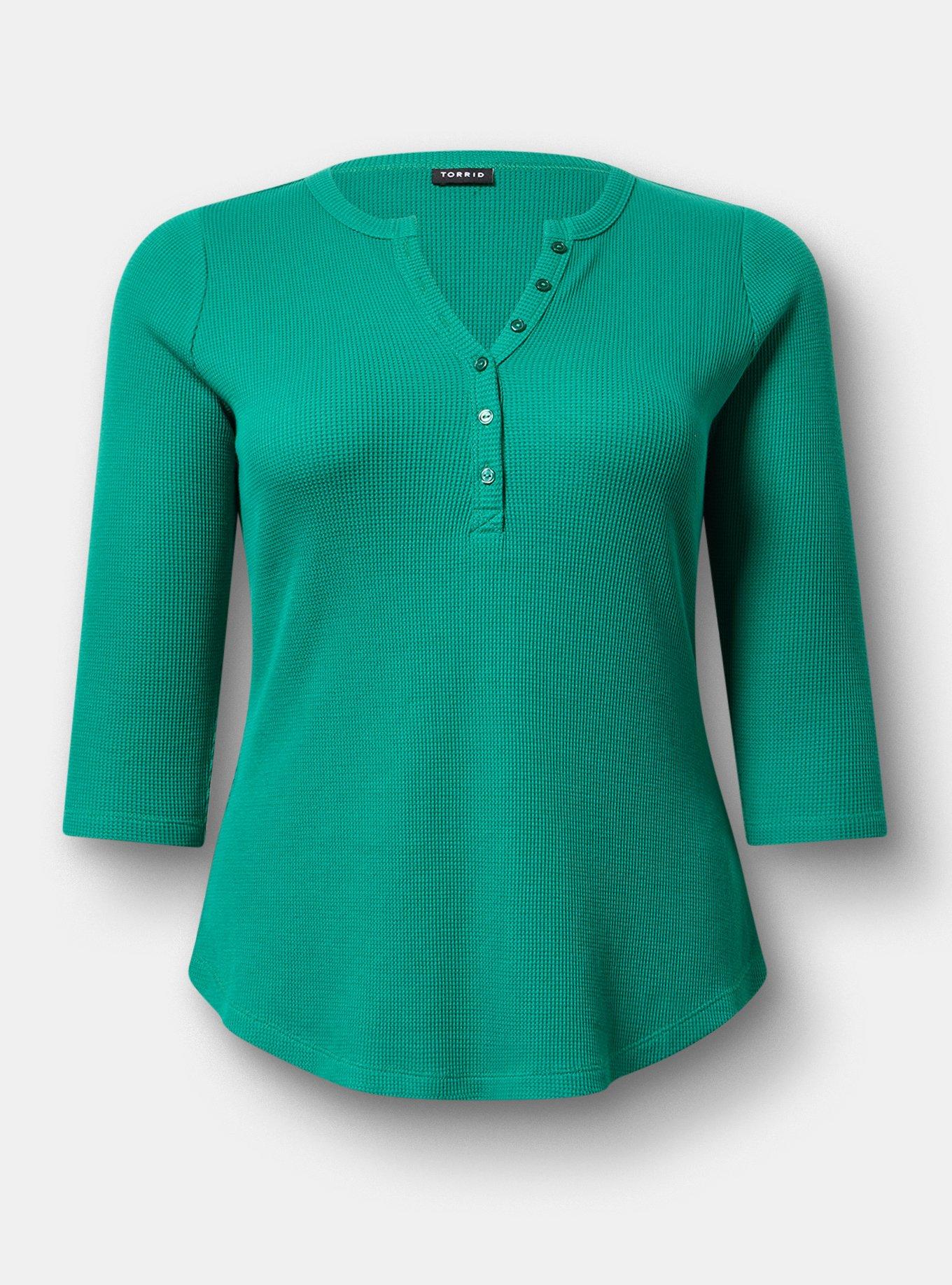 Thermal Henley Top, ULTRAMARINE GREEN, hi-res