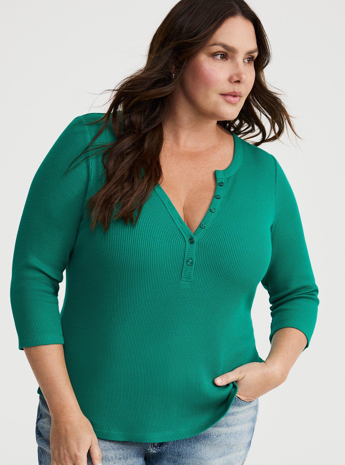 Thermal Henley Top, ULTRAMARINE GREEN, hi-res
