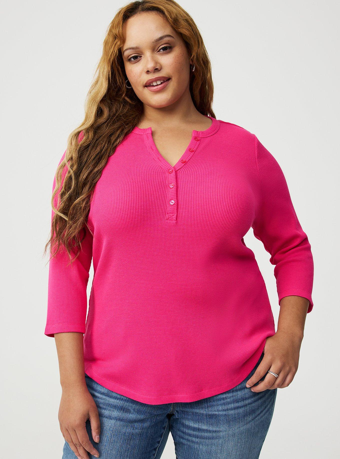 Thermal Henley Top, BEETROOT PURPLE, hi-res