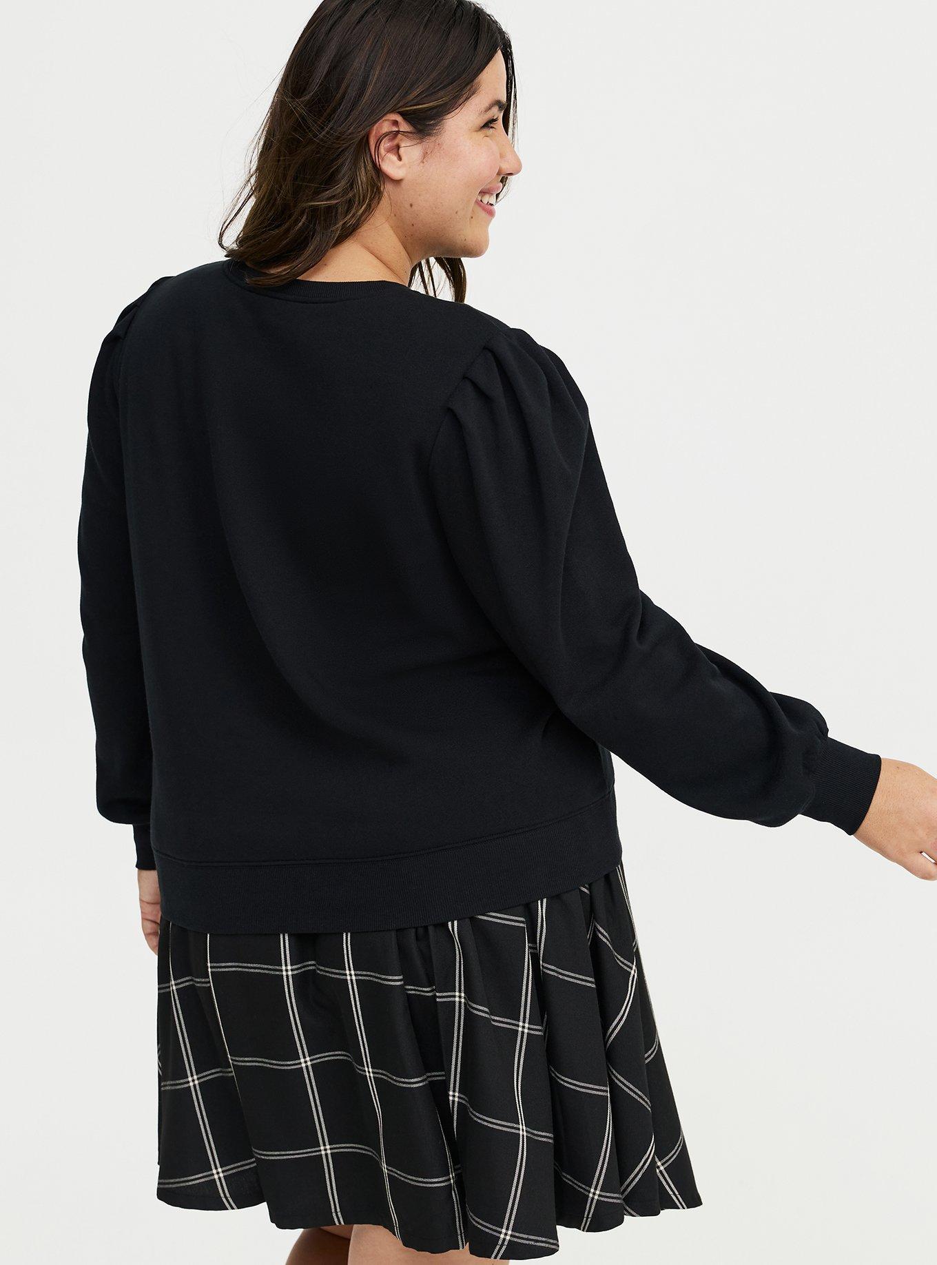 Cozy Fleece Pleated Sweatshirt