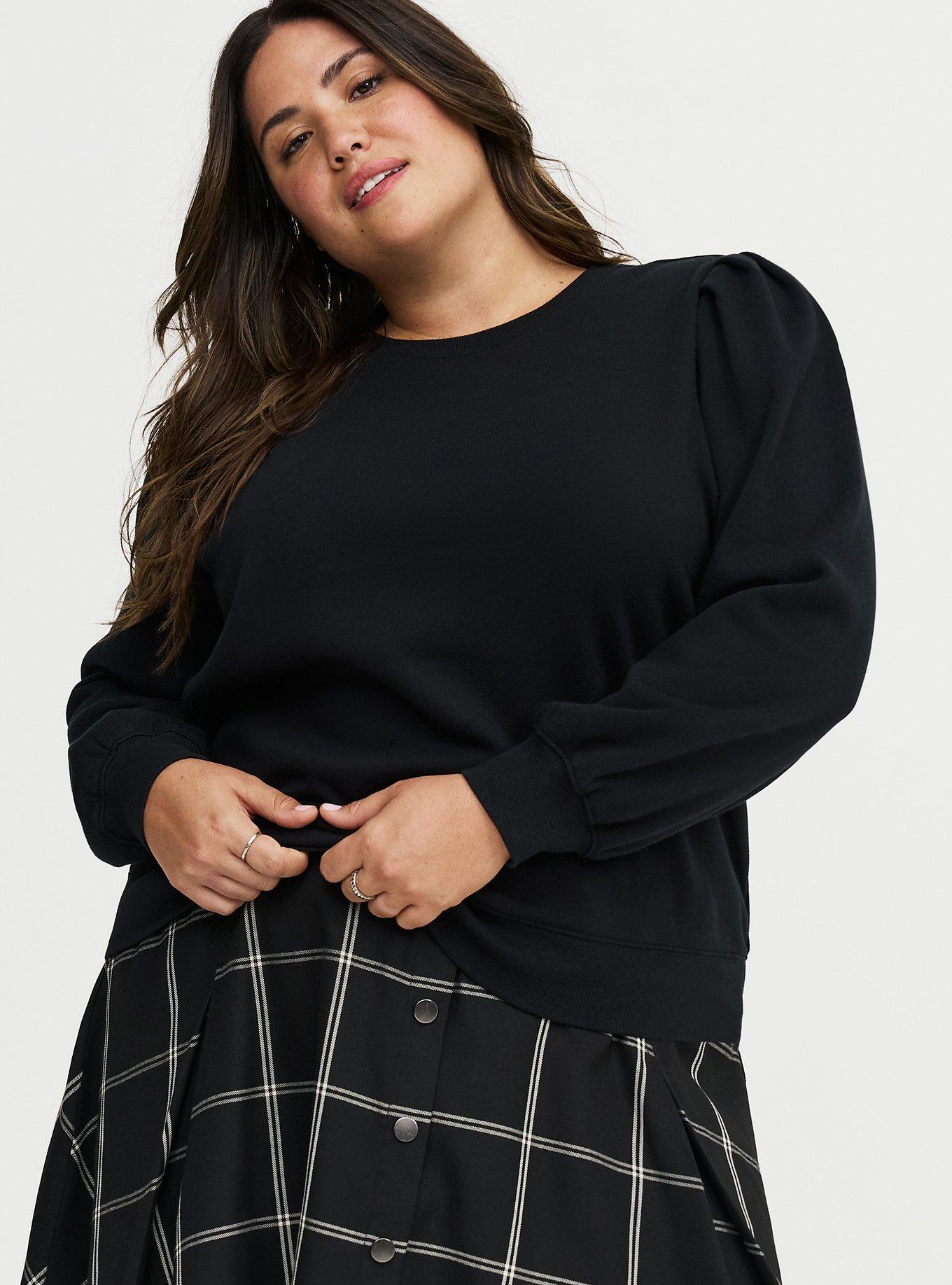 Cozy Fleece Pleated Sweatshirt