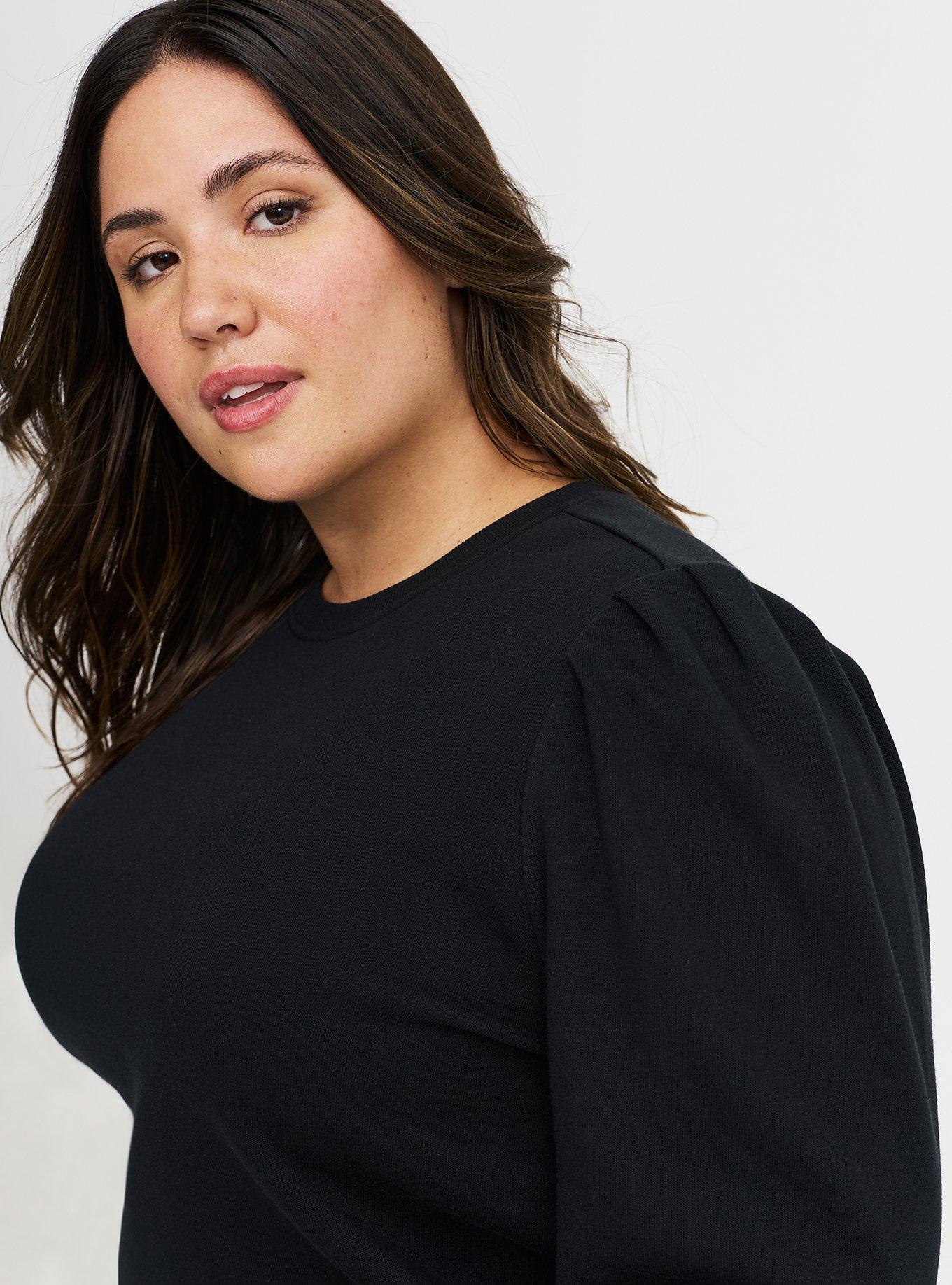 Cozy Fleece Pleated Sweatshirt