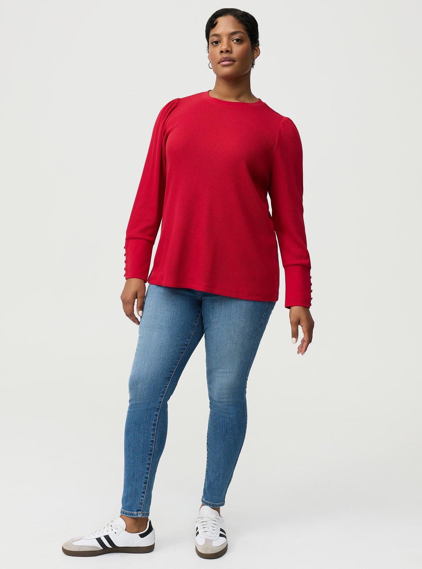 Thermal Crew Puff Sleeve Top