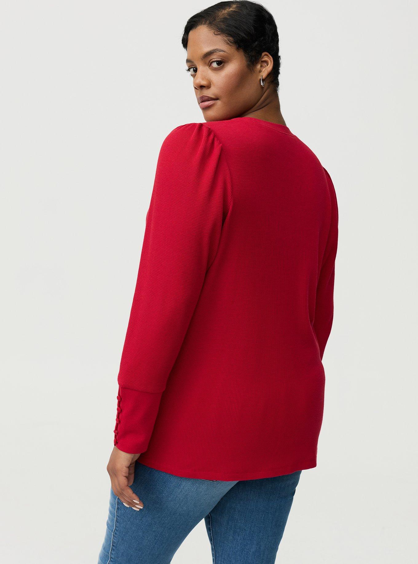 Thermal Crew Puff Sleeve Top