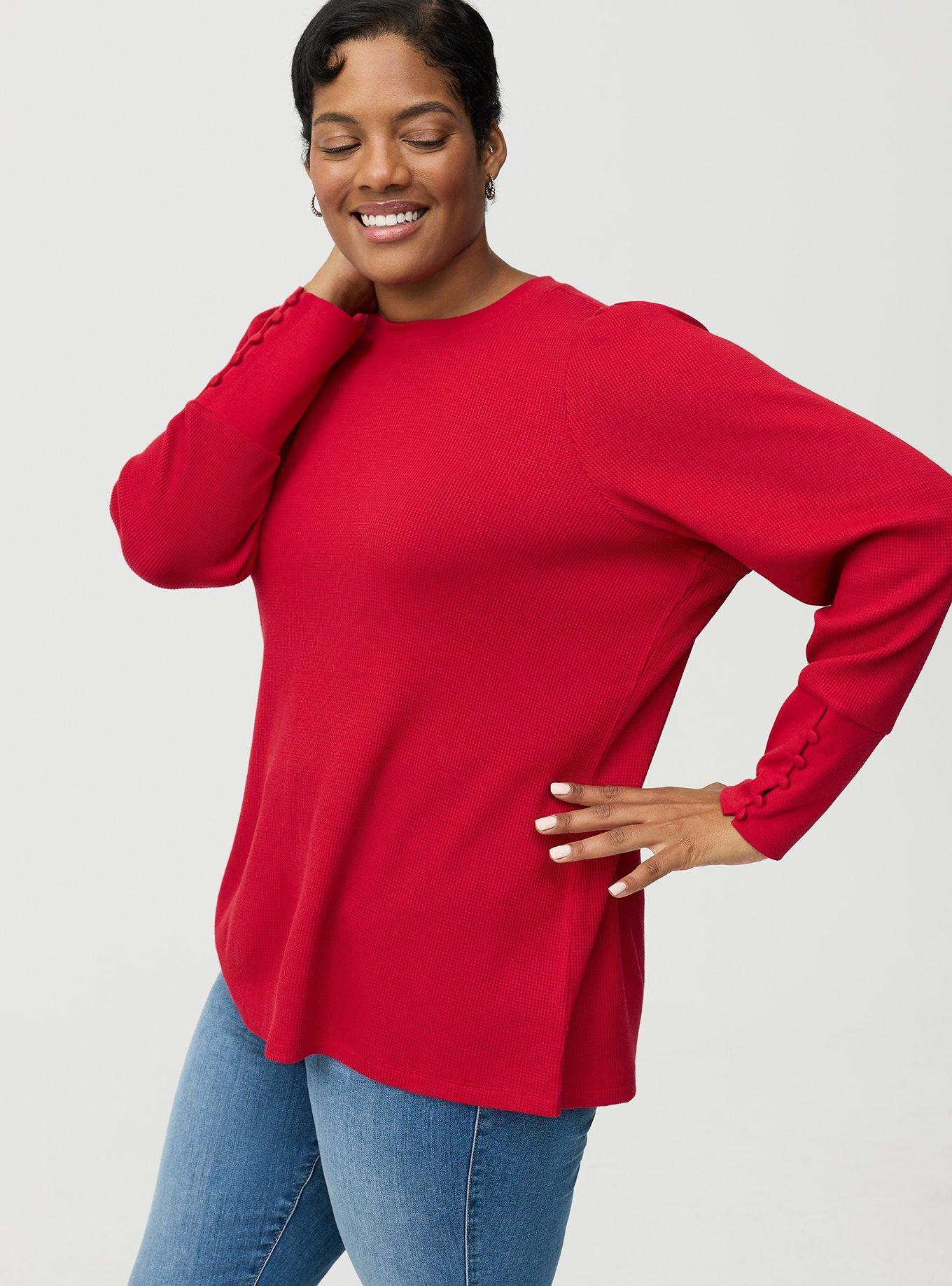 Thermal Crew Puff Sleeve Top