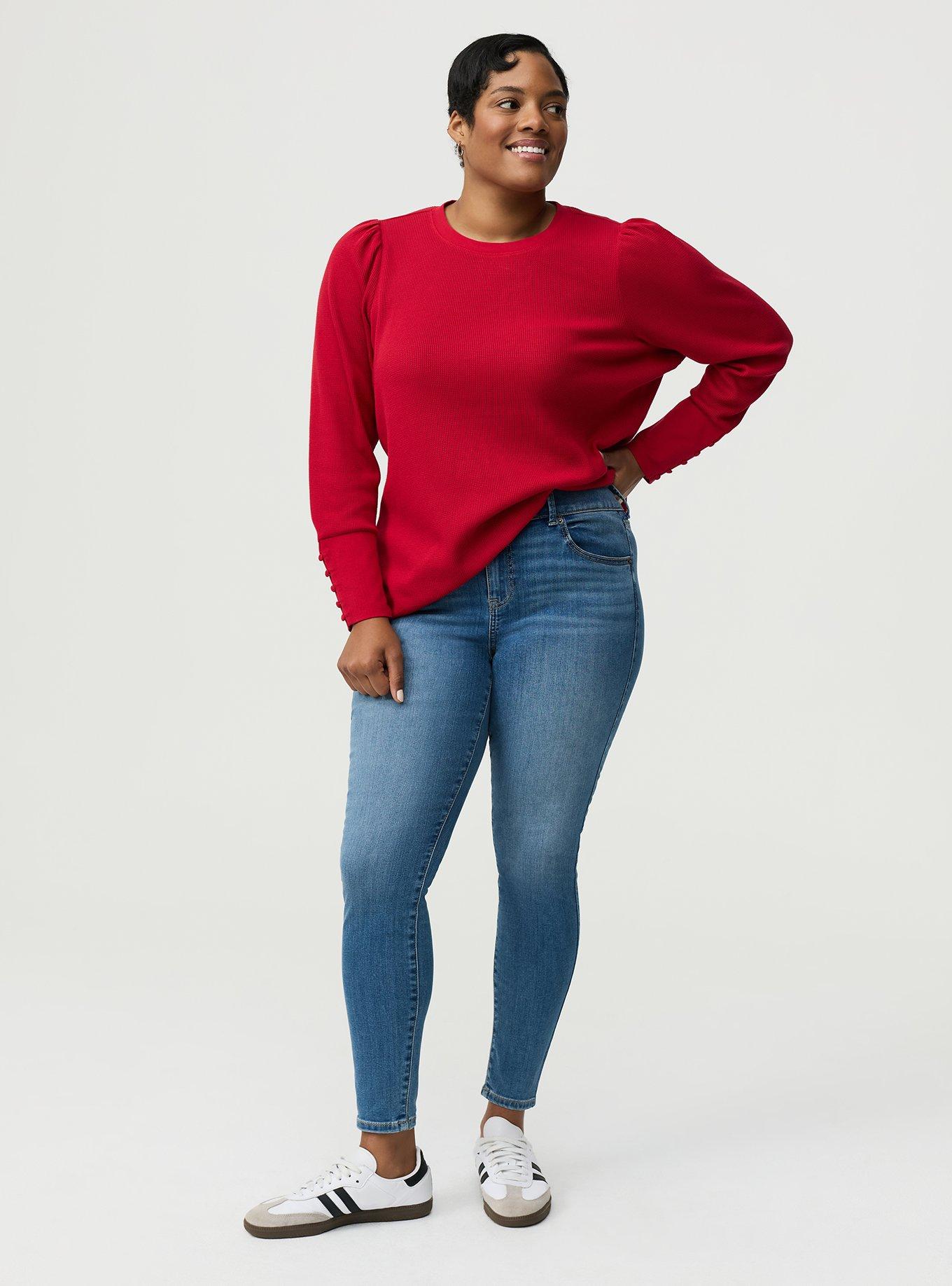 Thermal Crew Puff Sleeve Top