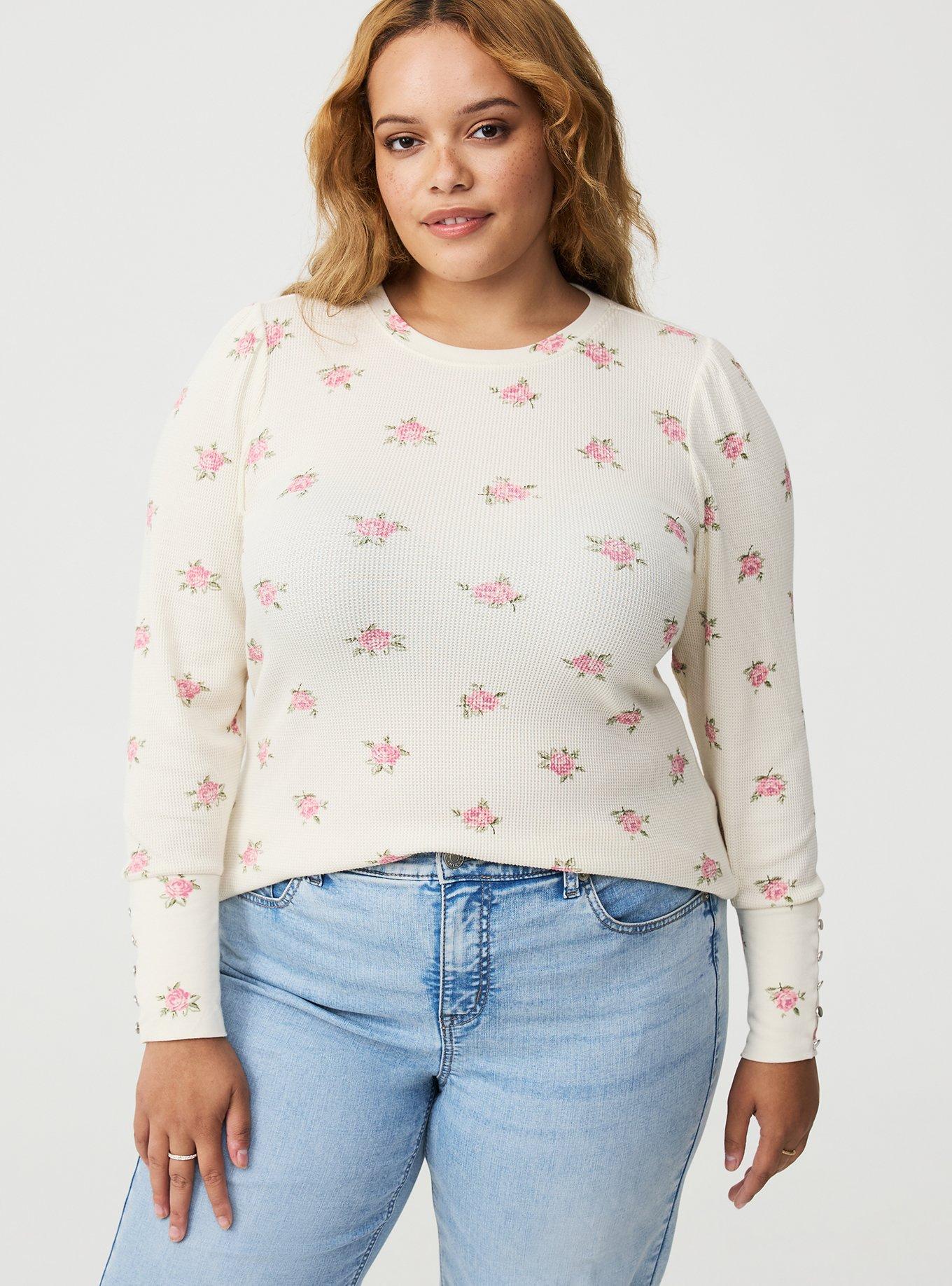 Thermal Crew Puff Sleeve Top