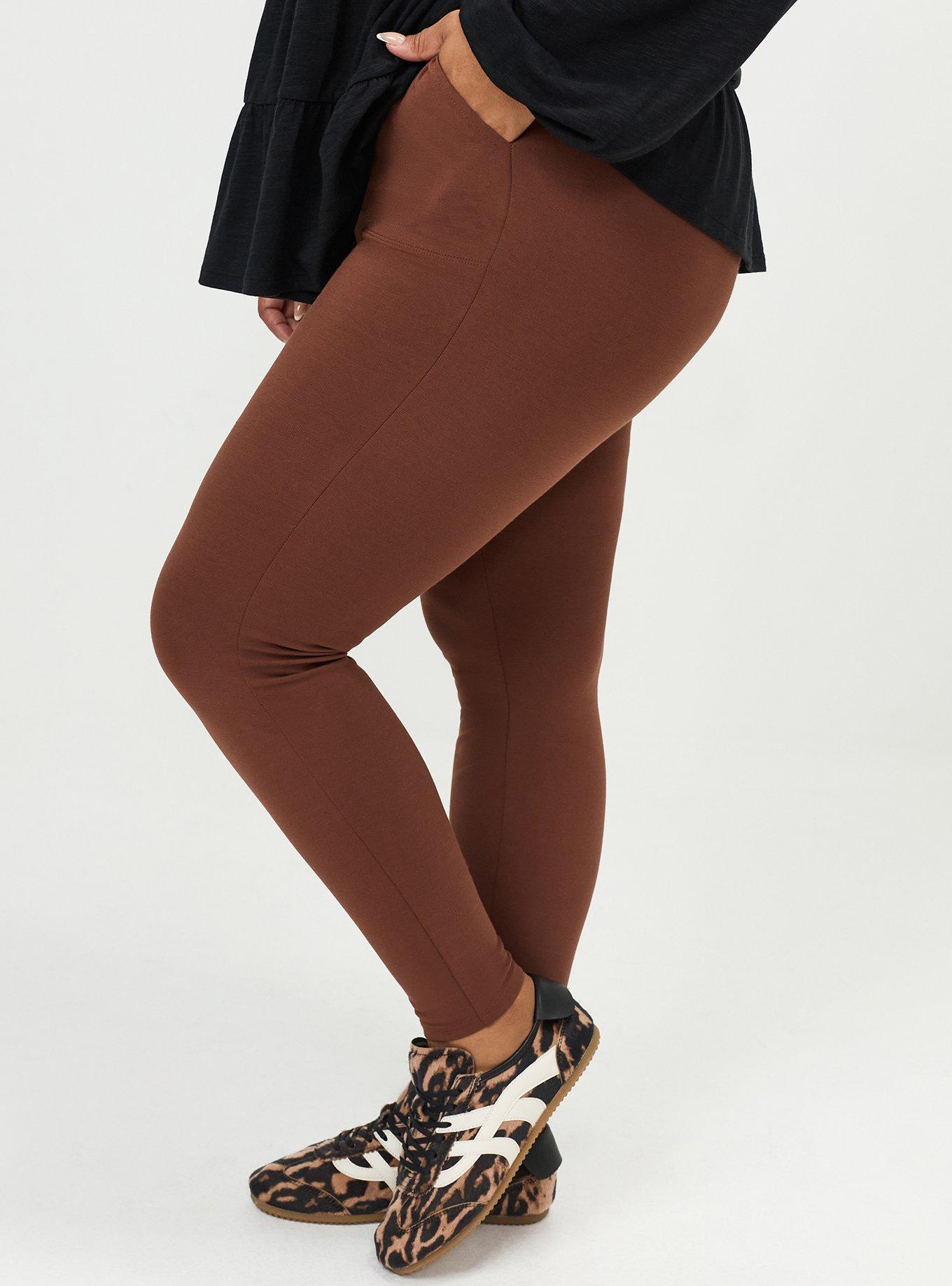Full-Length Pocket Ponte Legging, CAPPUCCINO, alternate
