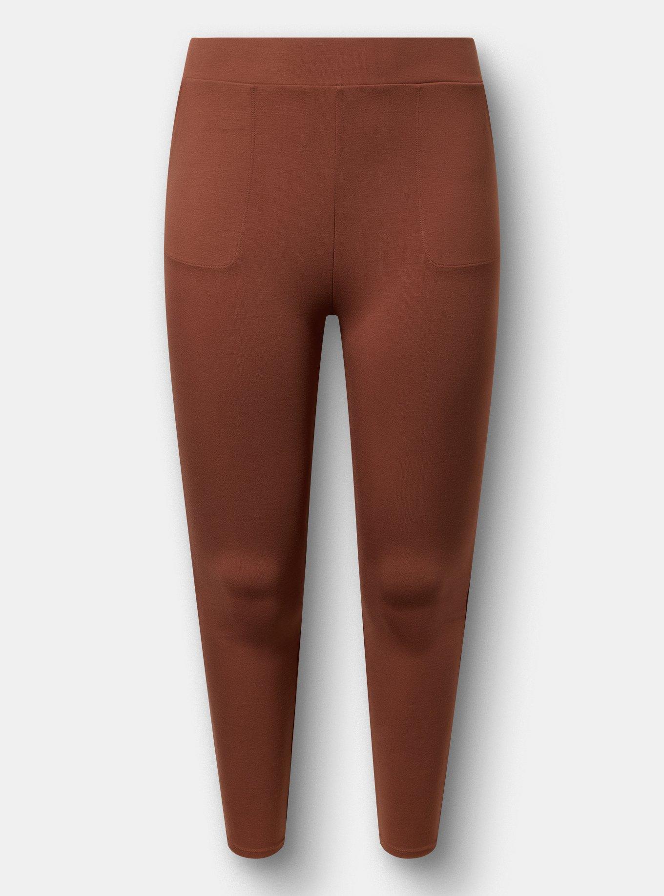 Full-Length Pocket Ponte Legging, CAPPUCCINO, hi-res