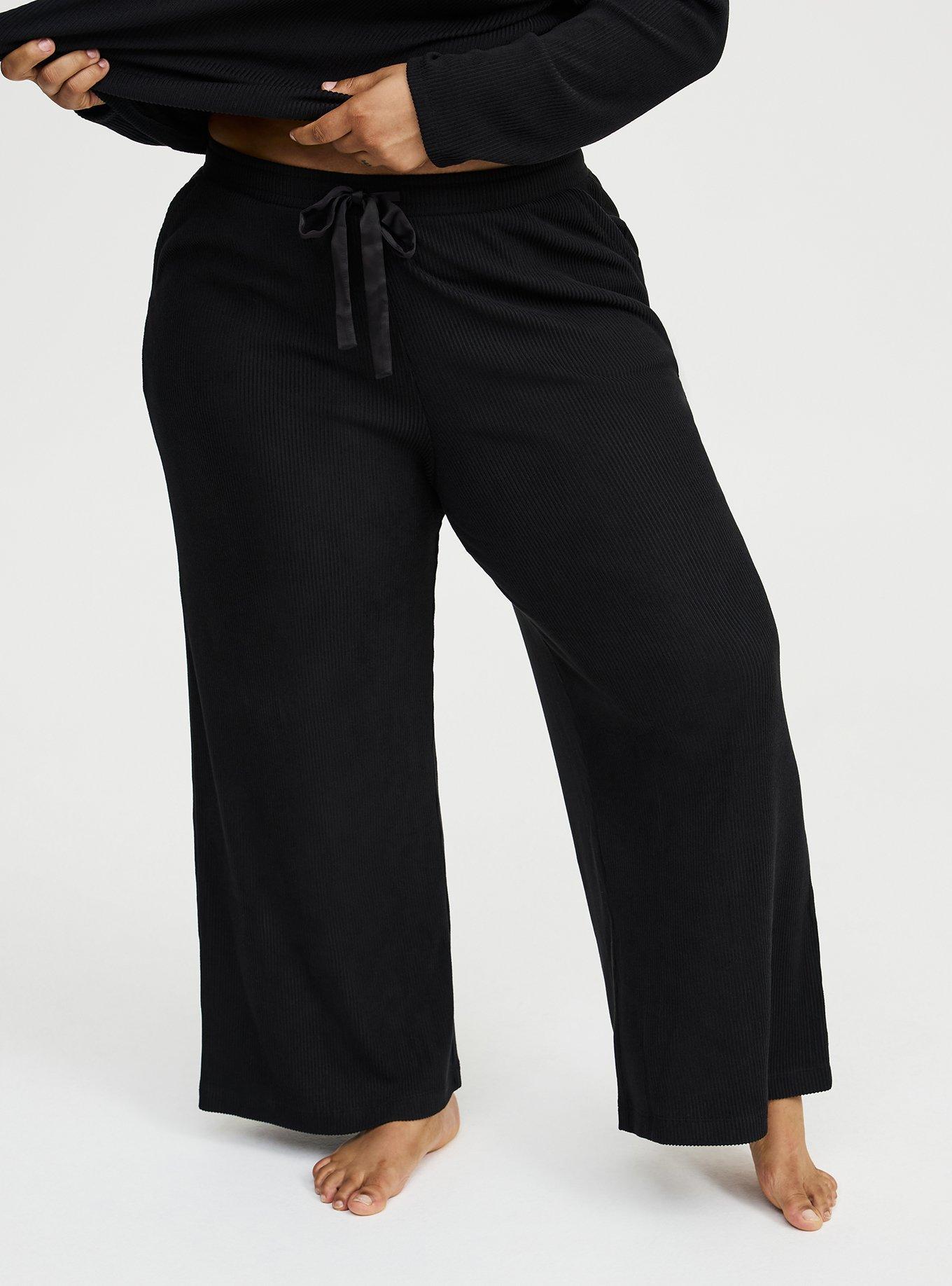Rib Hacci Wide Leg Lounge Pant