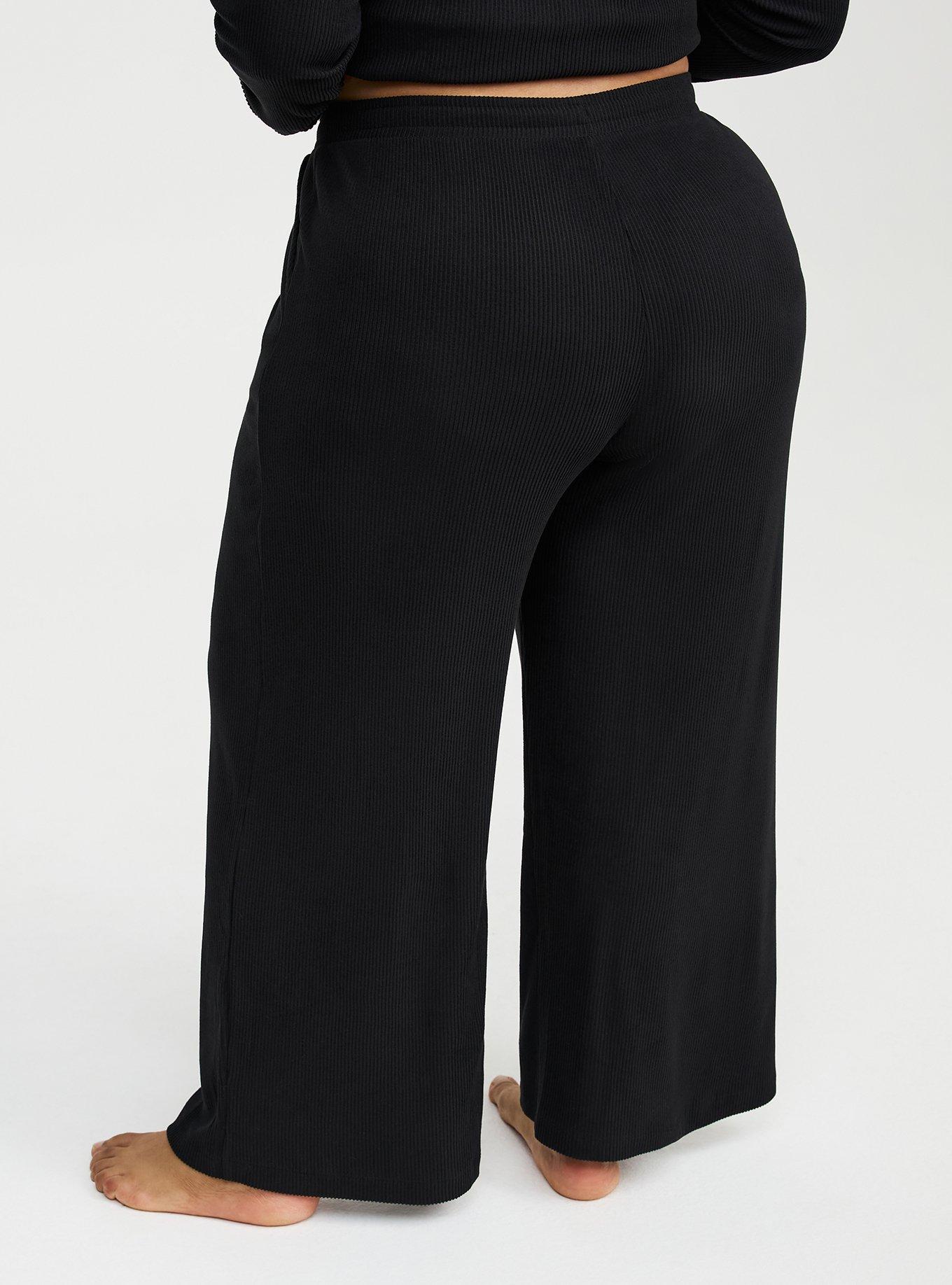 Rib Hacci Wide Leg Lounge Pant