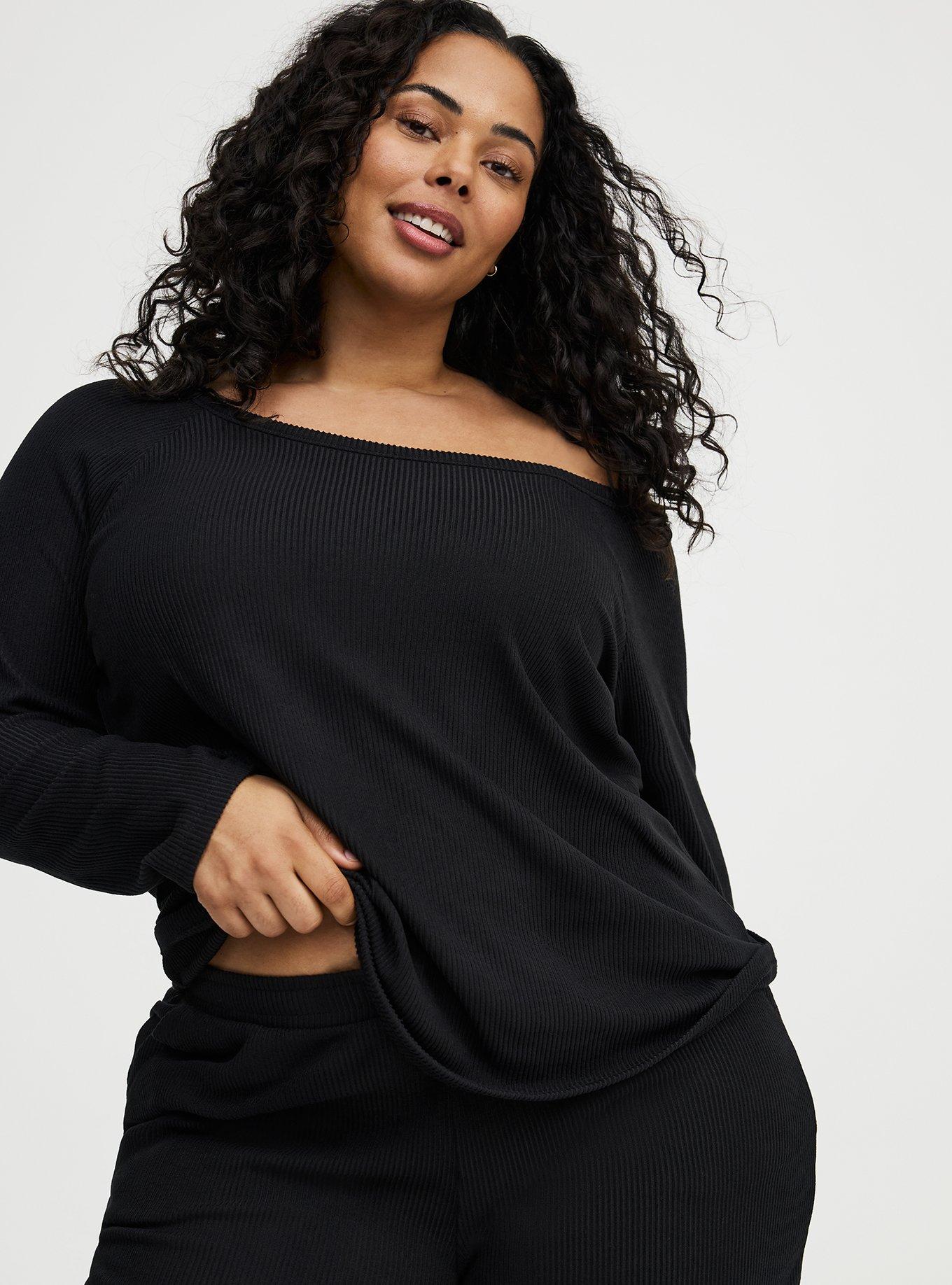 Rib Hacci Wide Leg Lounge Pant