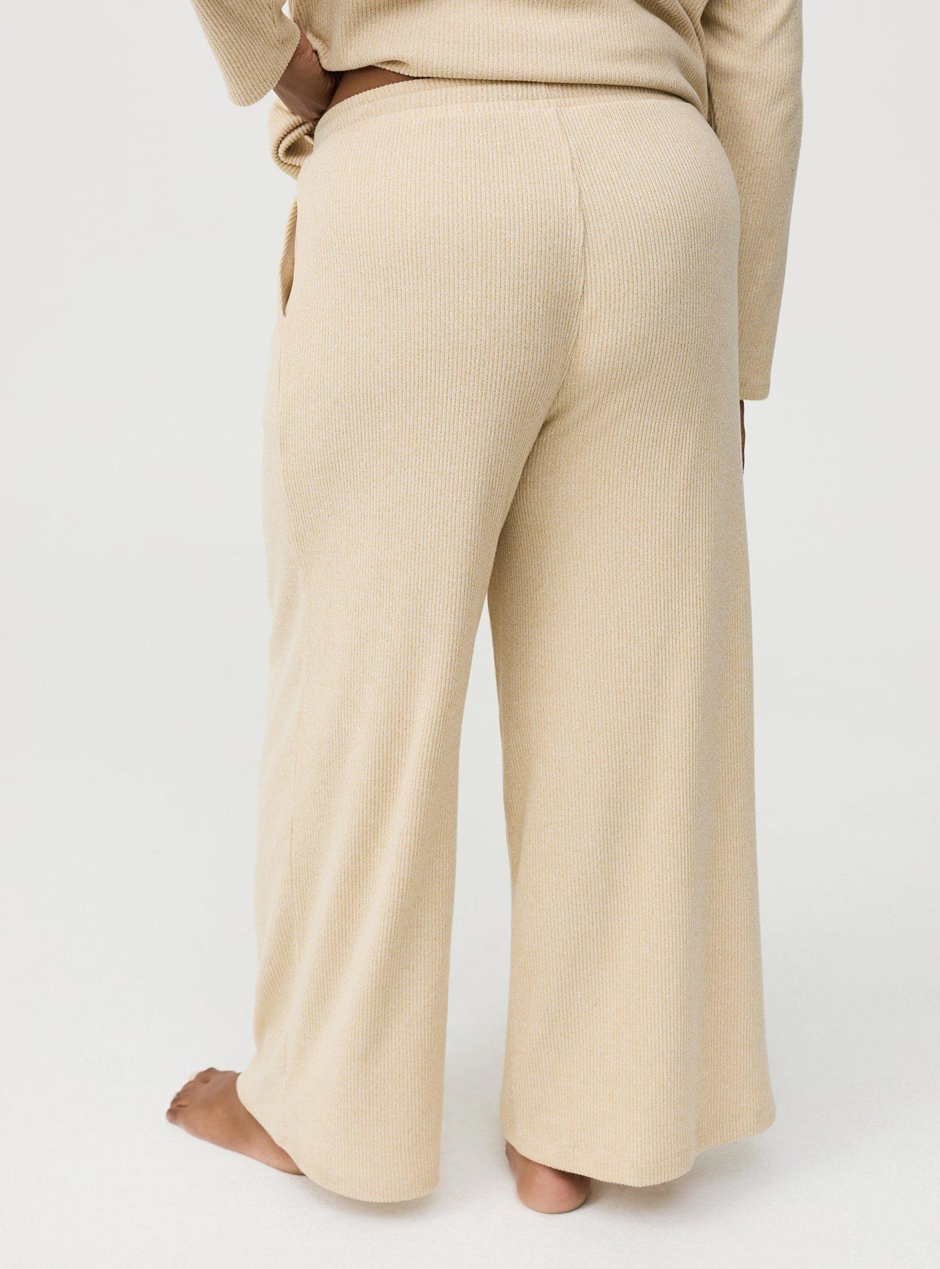 Rib Hacci Wide Leg Lounge Pant