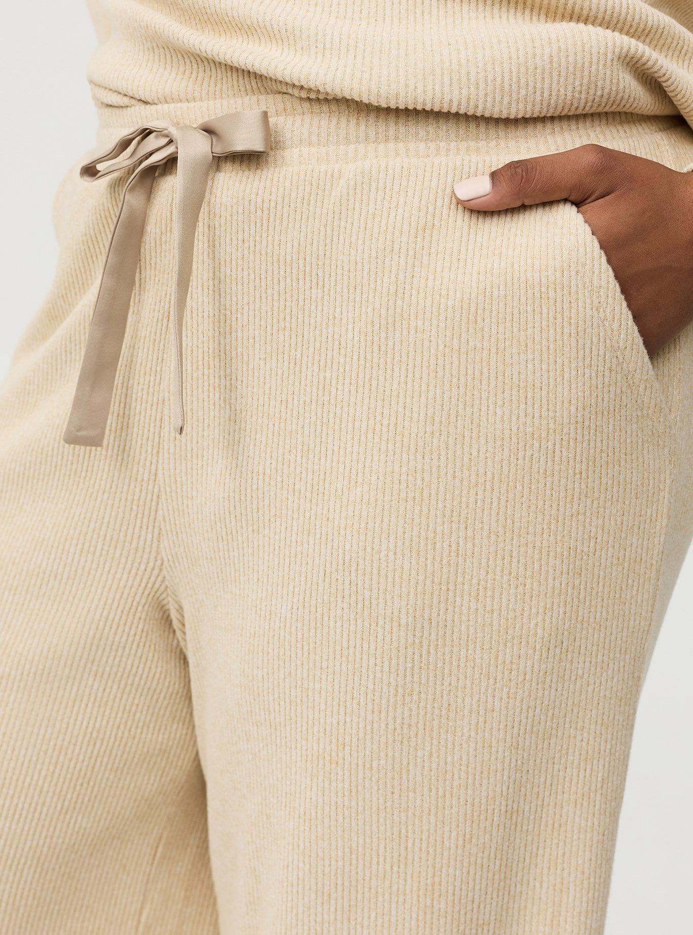 Rib Hacci Wide Leg Lounge Pant