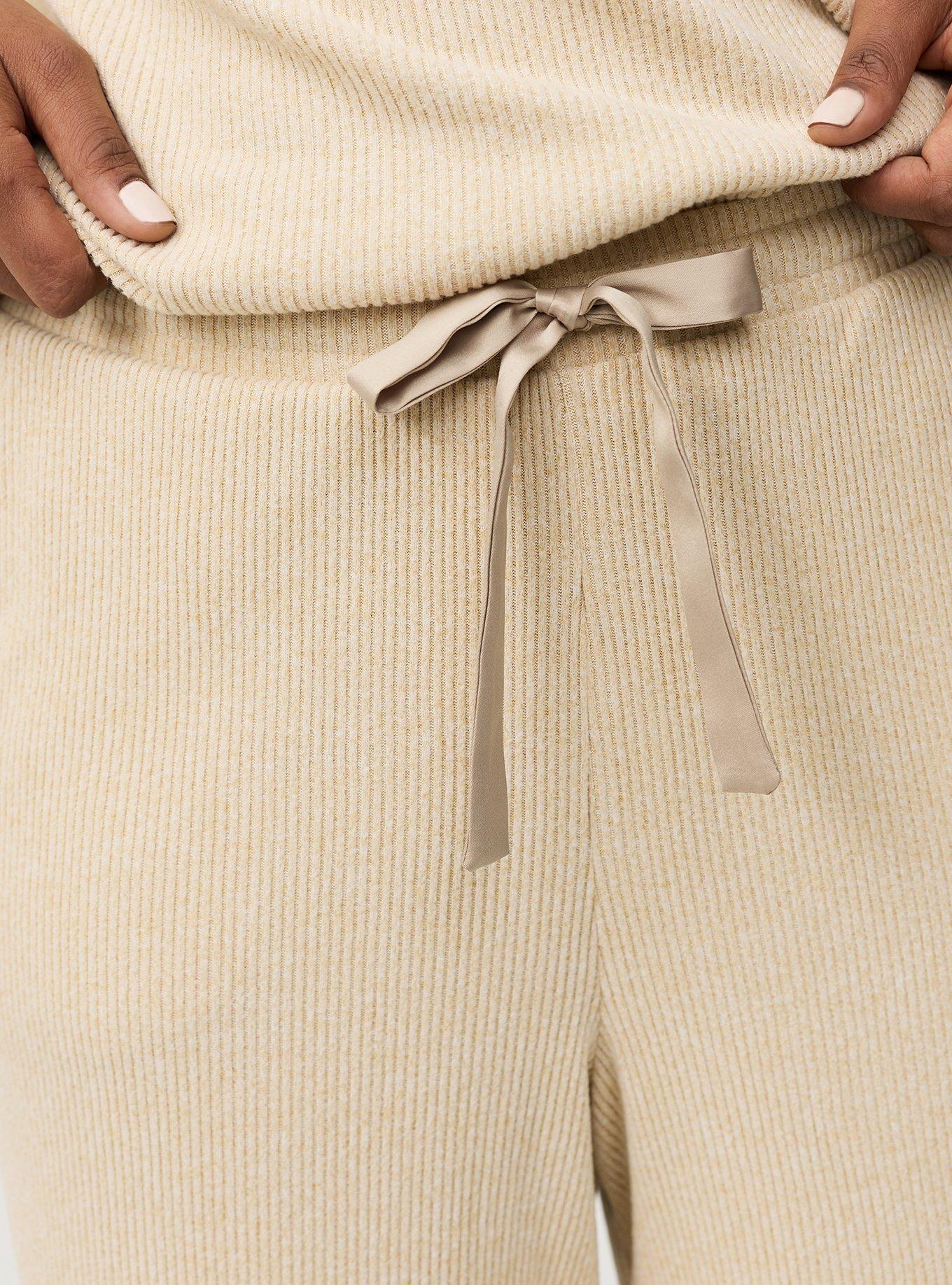 Rib Hacci Wide Leg Lounge Pant