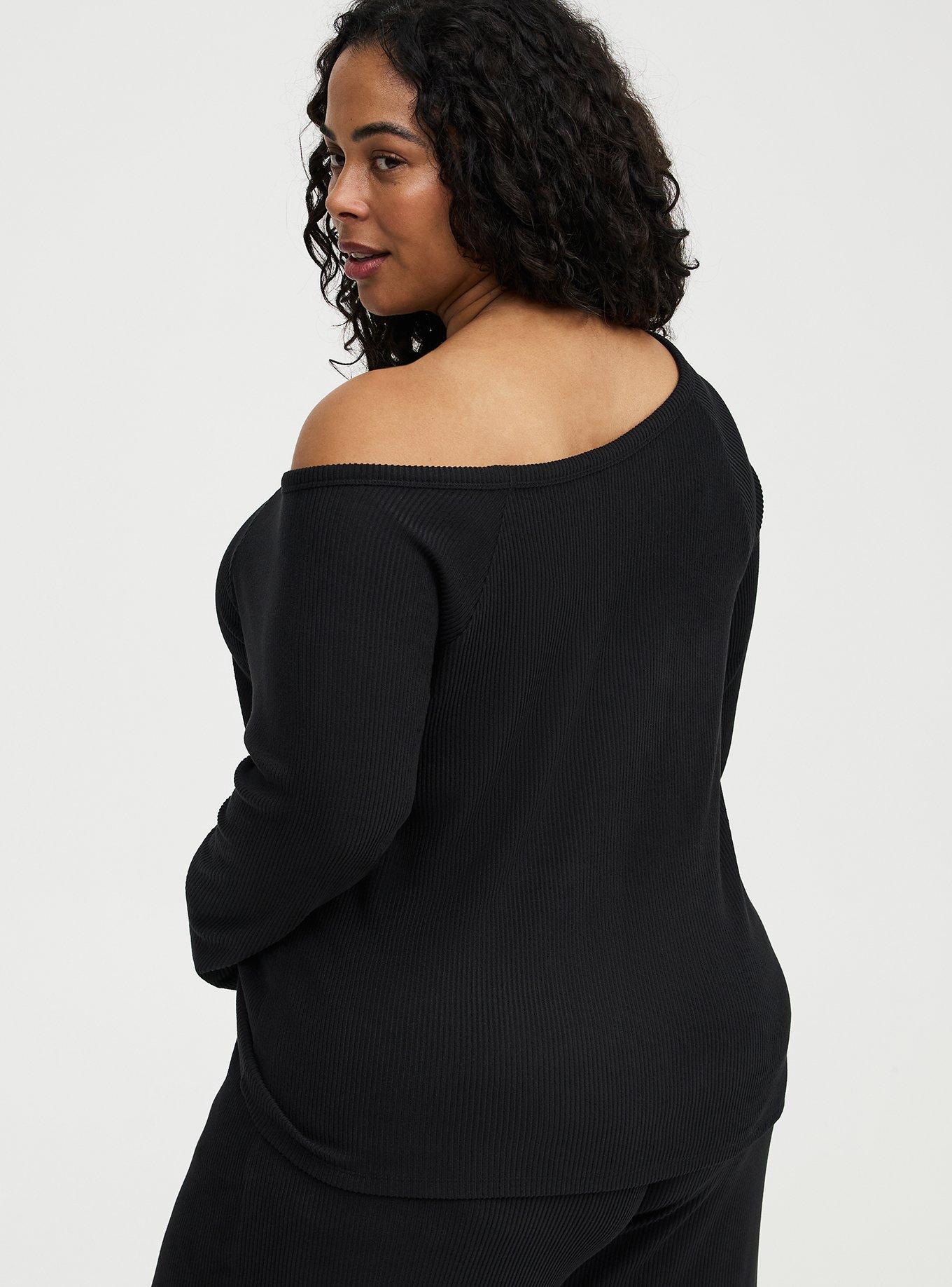 Rib Hacci Off the Shoulder Lounge Top