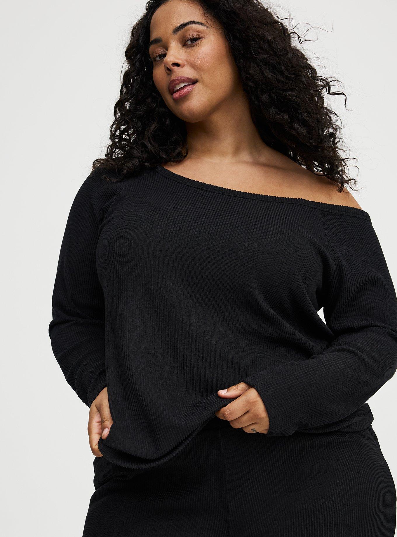 Rib Hacci Off the Shoulder Lounge Top