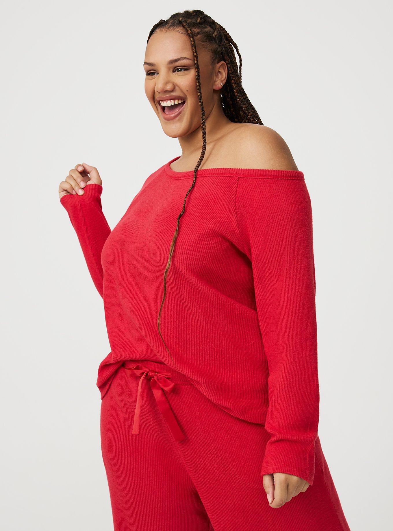 Rib Hacci Off-The-Shoulder Lounge Top