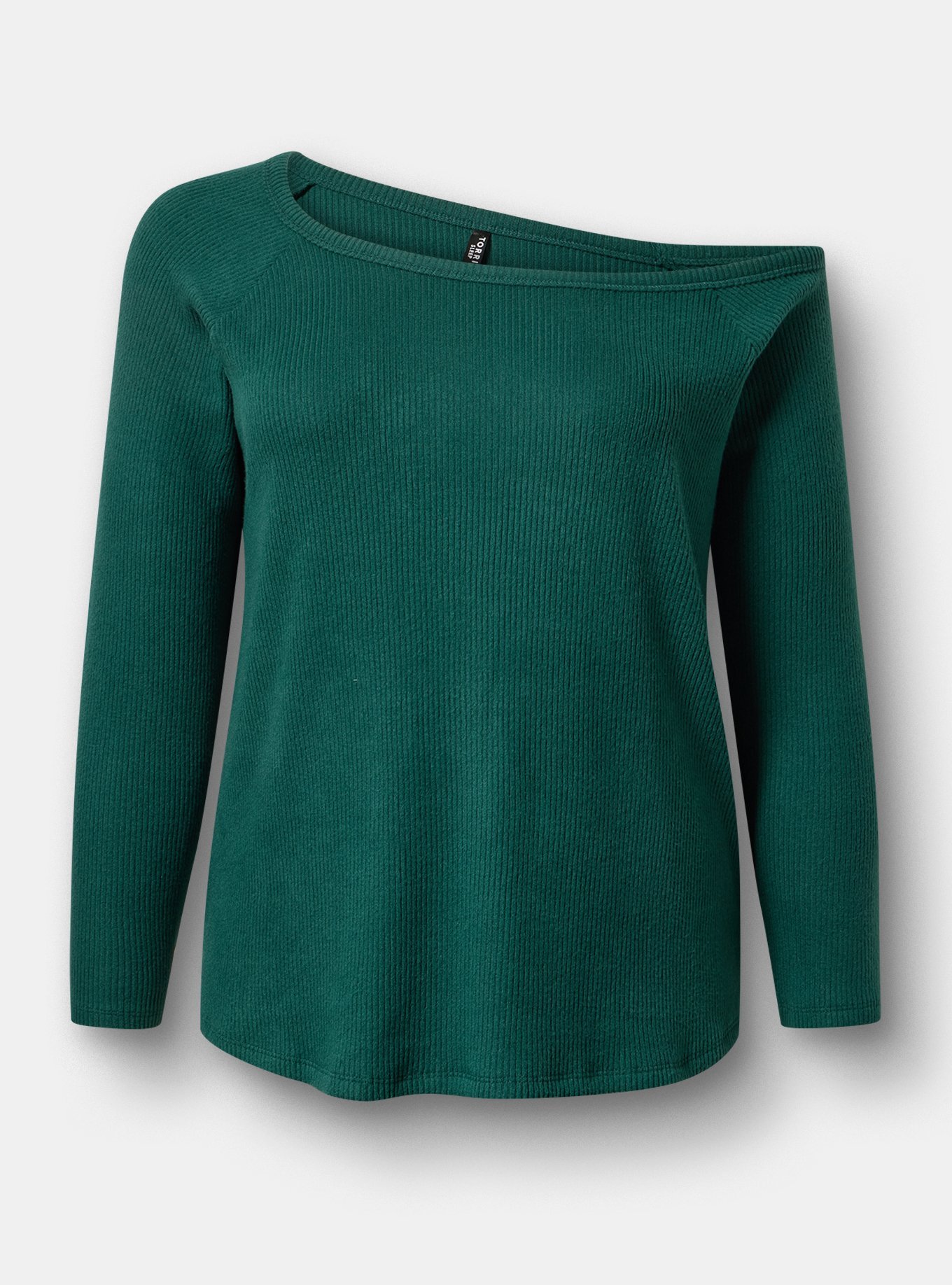 Rib Hacci Off-The-Shoulder Lounge Top, BOTANICAL GARDEN, flat