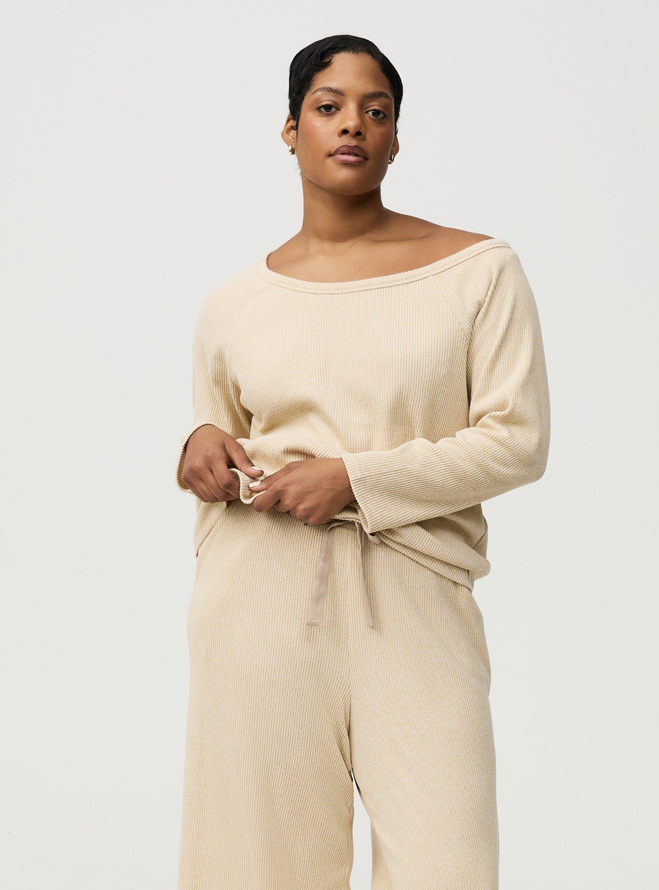 Rib Hacci Off-The-Shoulder Lounge Top