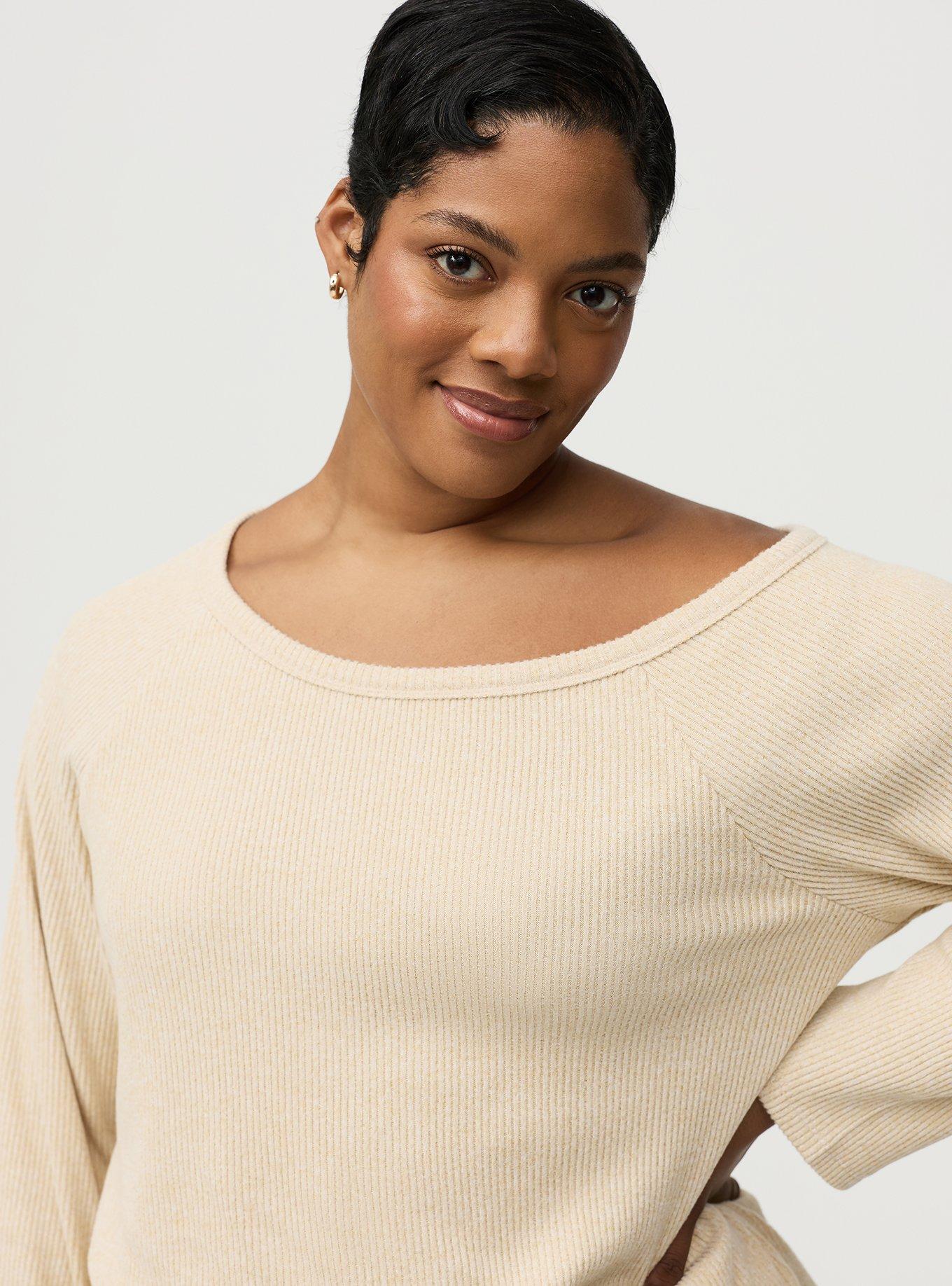 Rib Hacci Off-The-Shoulder Lounge Top