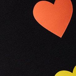 Full Length Heart Flare Legging, HEART PRIDE DEEP BLACK, swatch