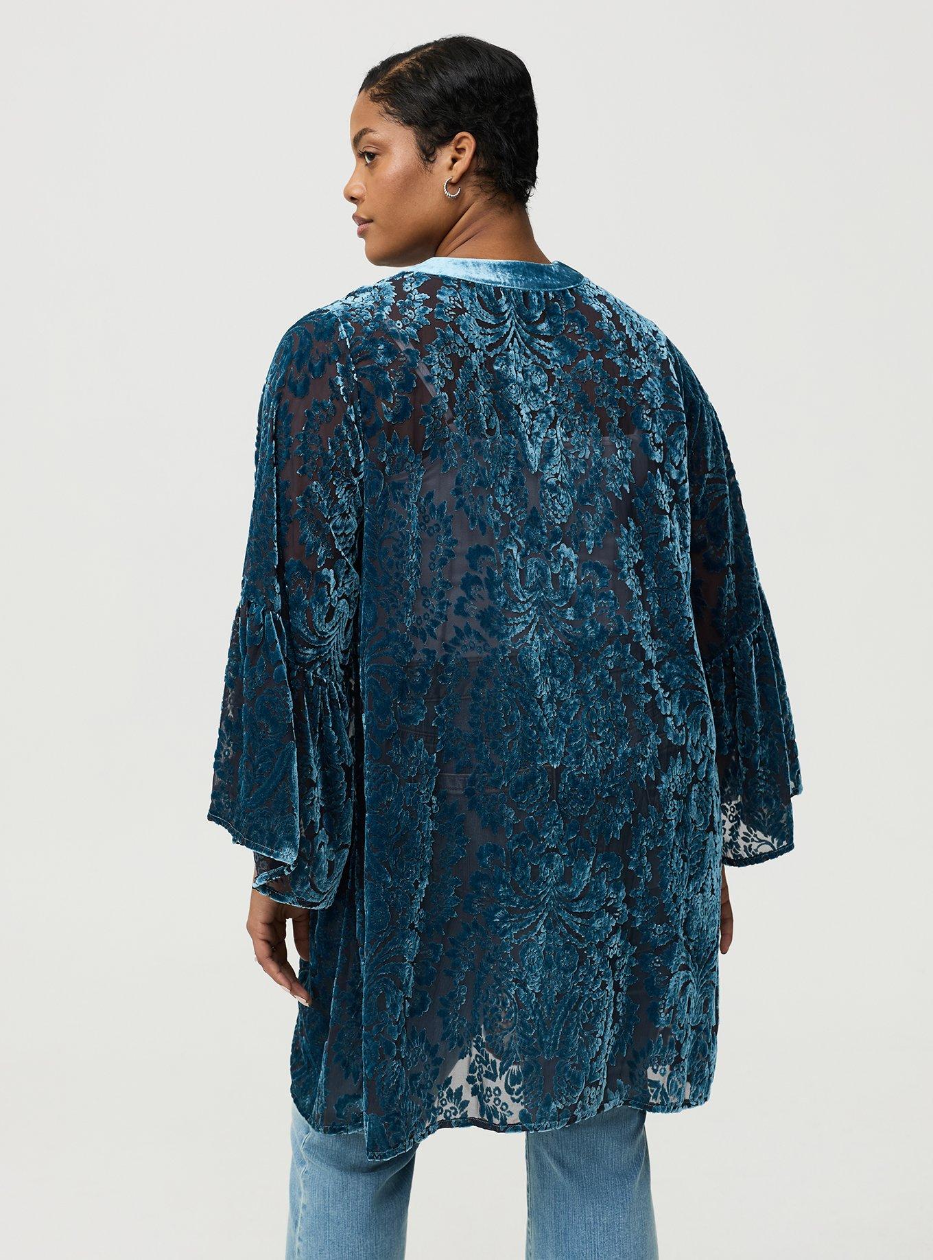 Burnout Velvet Kimono