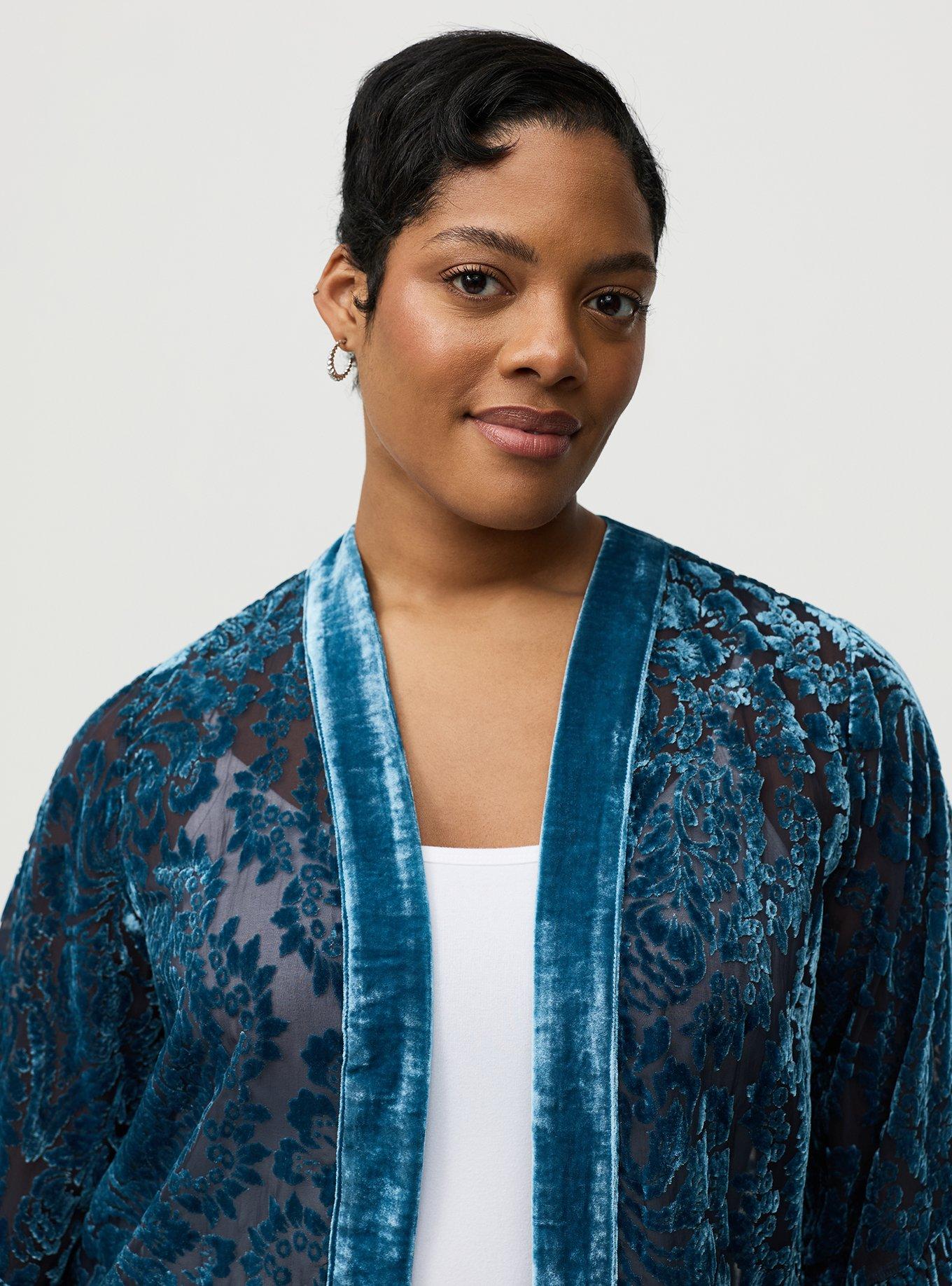 Burnout Velvet Kimono