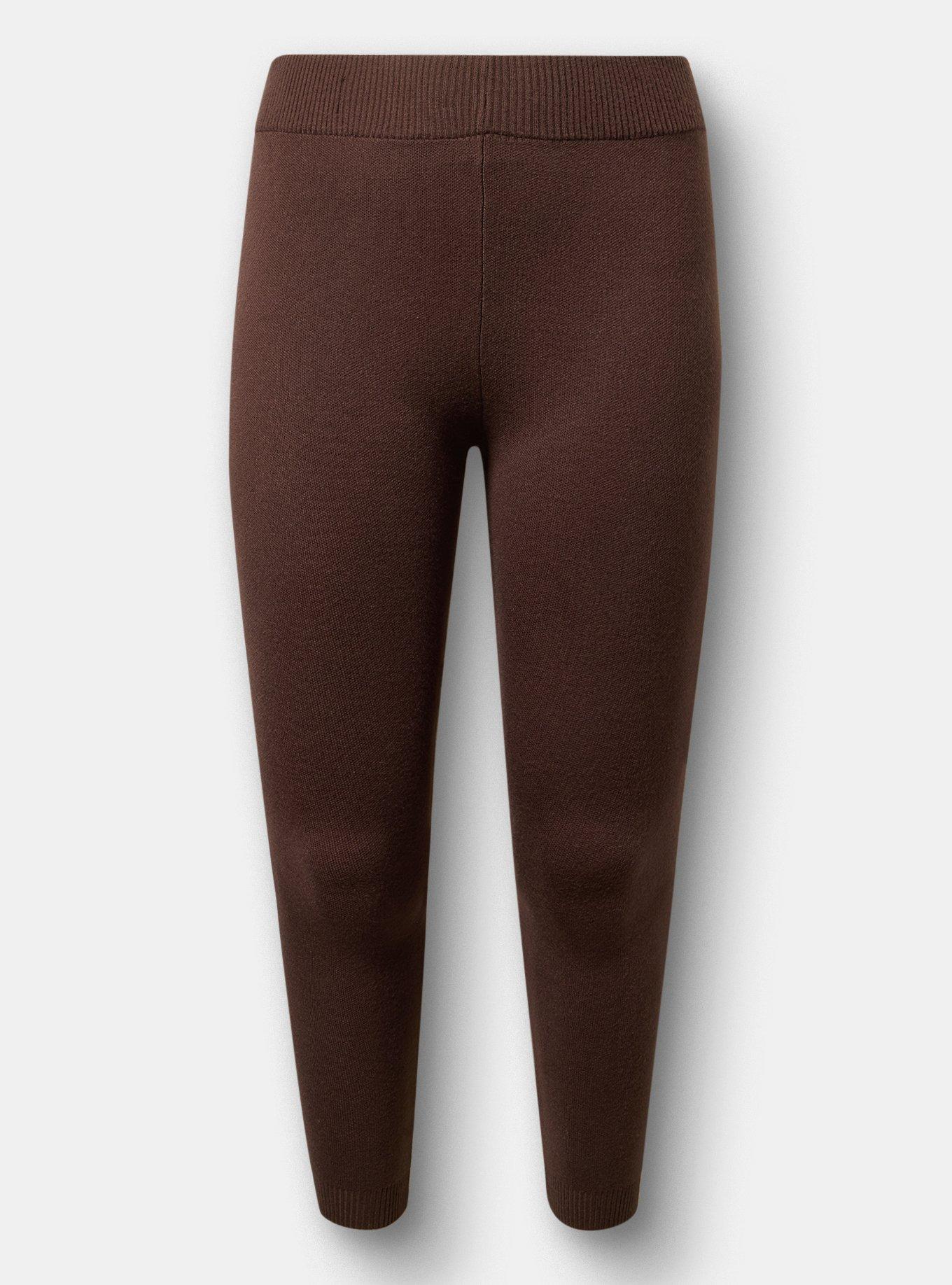 Full-Length Sweater Legging, JAVA, flat