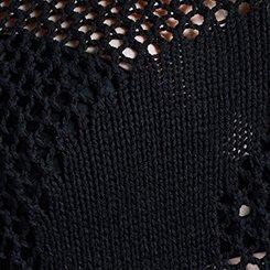 Nightfall Open Knit Tunic Sweater, DEEP BLACK, swatch