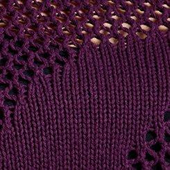 Nightfall Open Knit Tunic Sweater, POTENT PURPLE, swatch