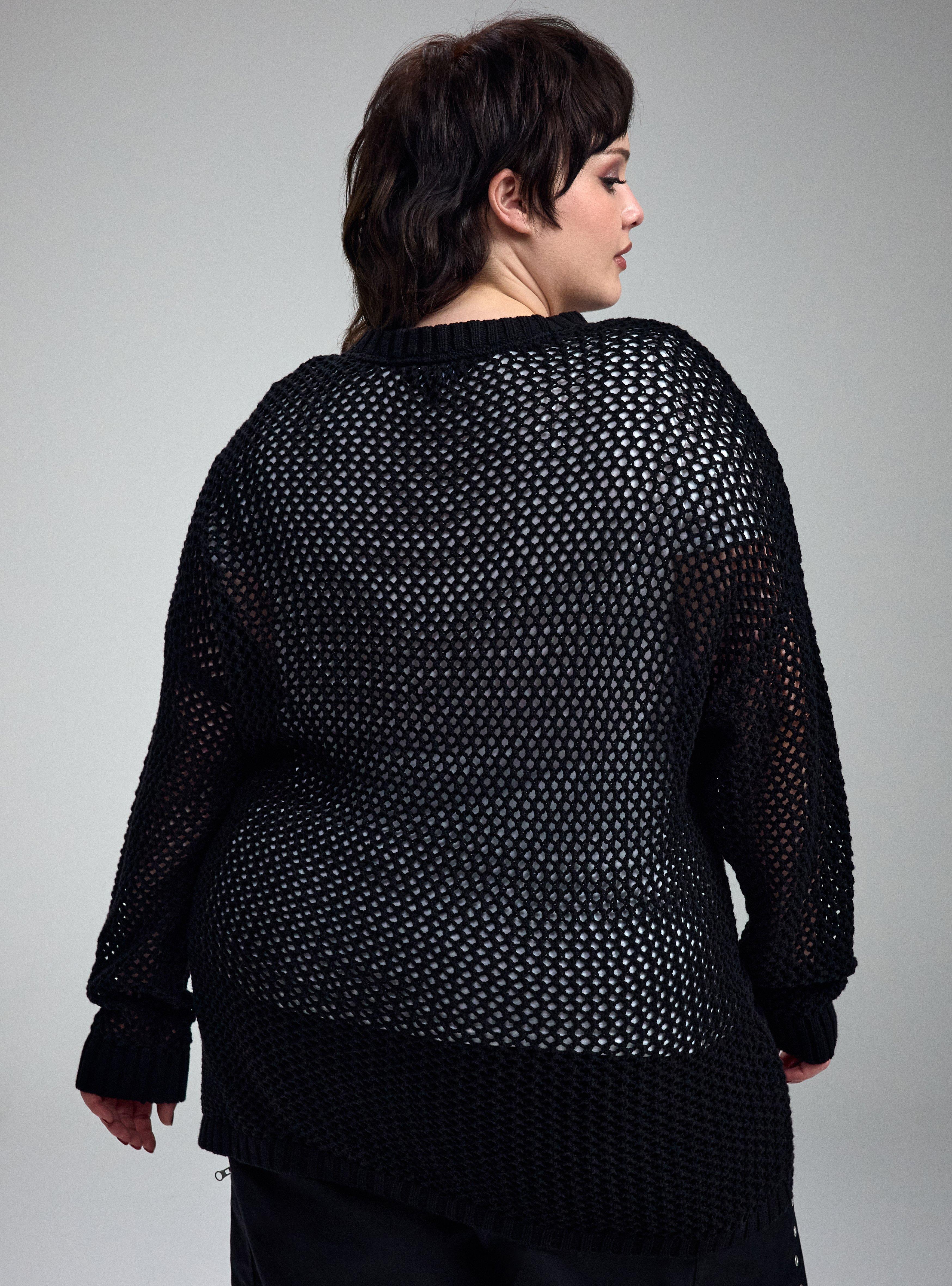 Plus Size - Nightfall Open Knit Tunic Sweater - Torrid