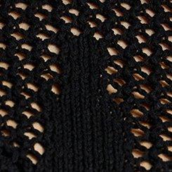 Nightfall Open Knit Tunic Sweater, FIVE POINT STAR BLACK, swatch