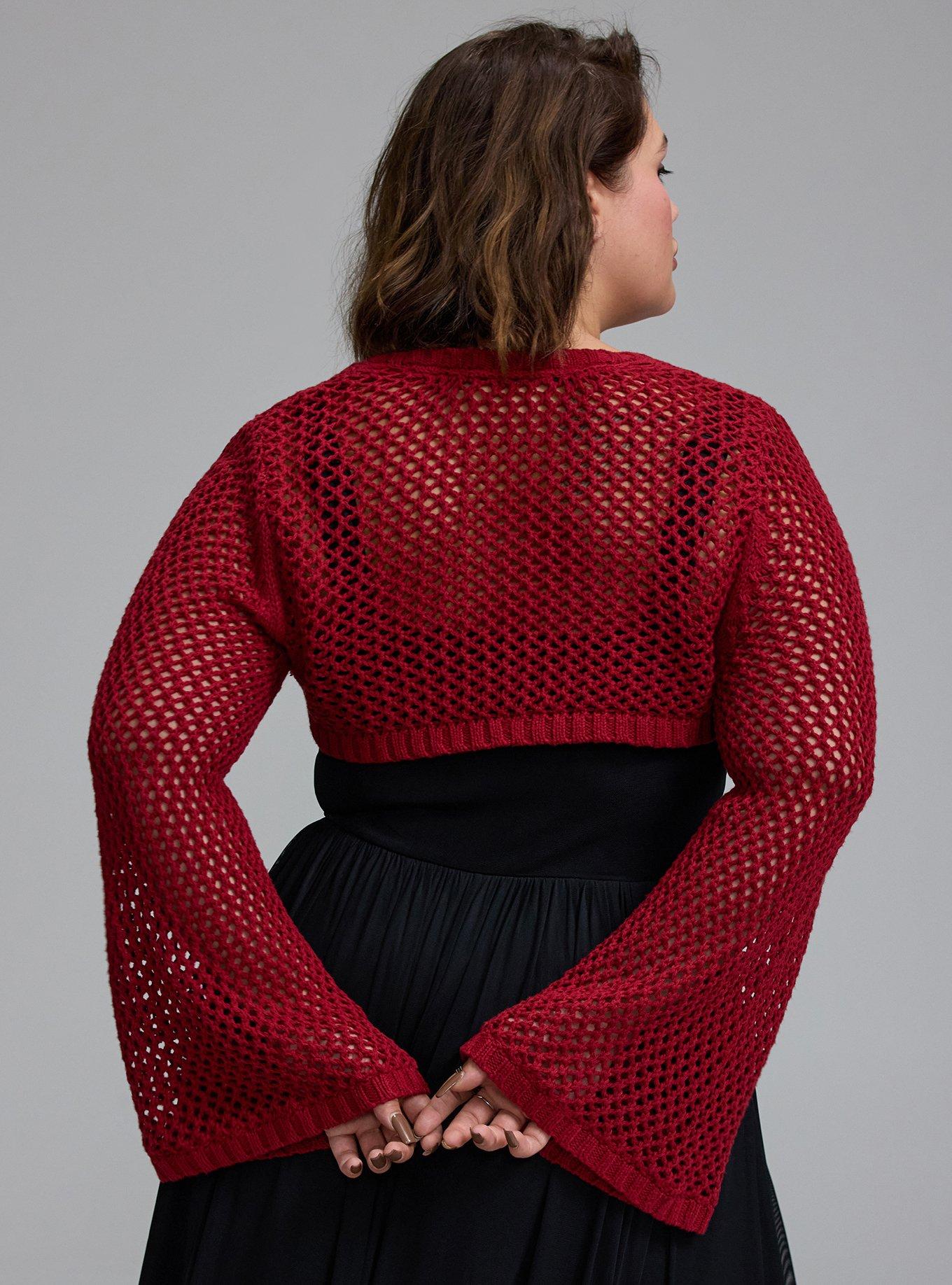 Nightfall Chain Detail Crop Cardigan, Sun Dried Tomato, alternate