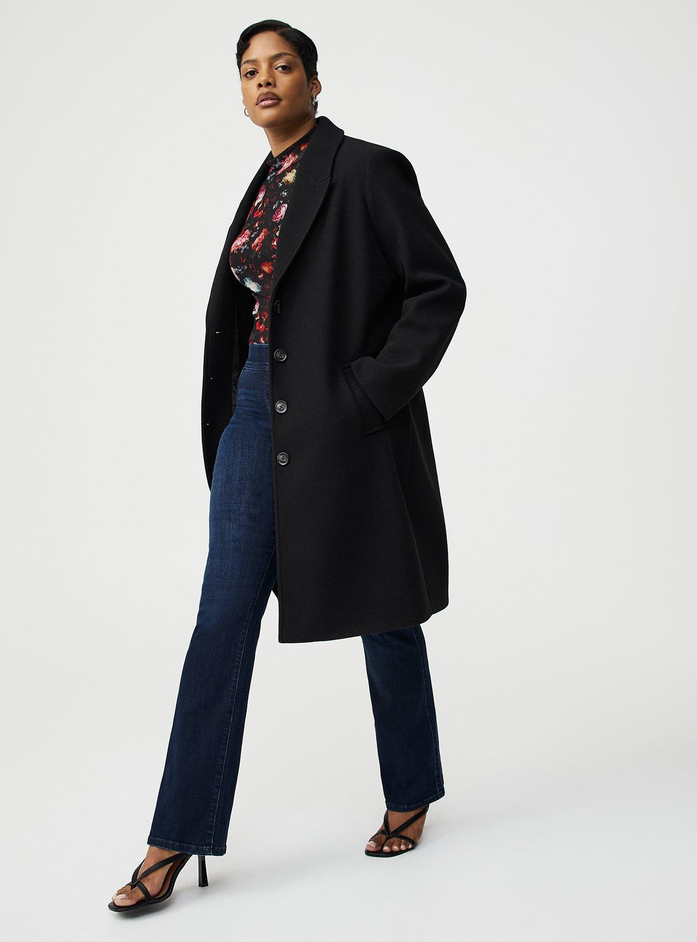 Plus Size - Faux Melton Trench Coat - Torrid
