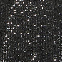 Sequin & Mesh Long Sleeve Top, DEEP BLACK, swatch