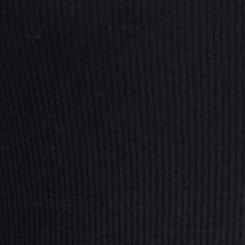 Plus Size Cotton Modal Rib Henley Top, DEEP BLACK, swatch