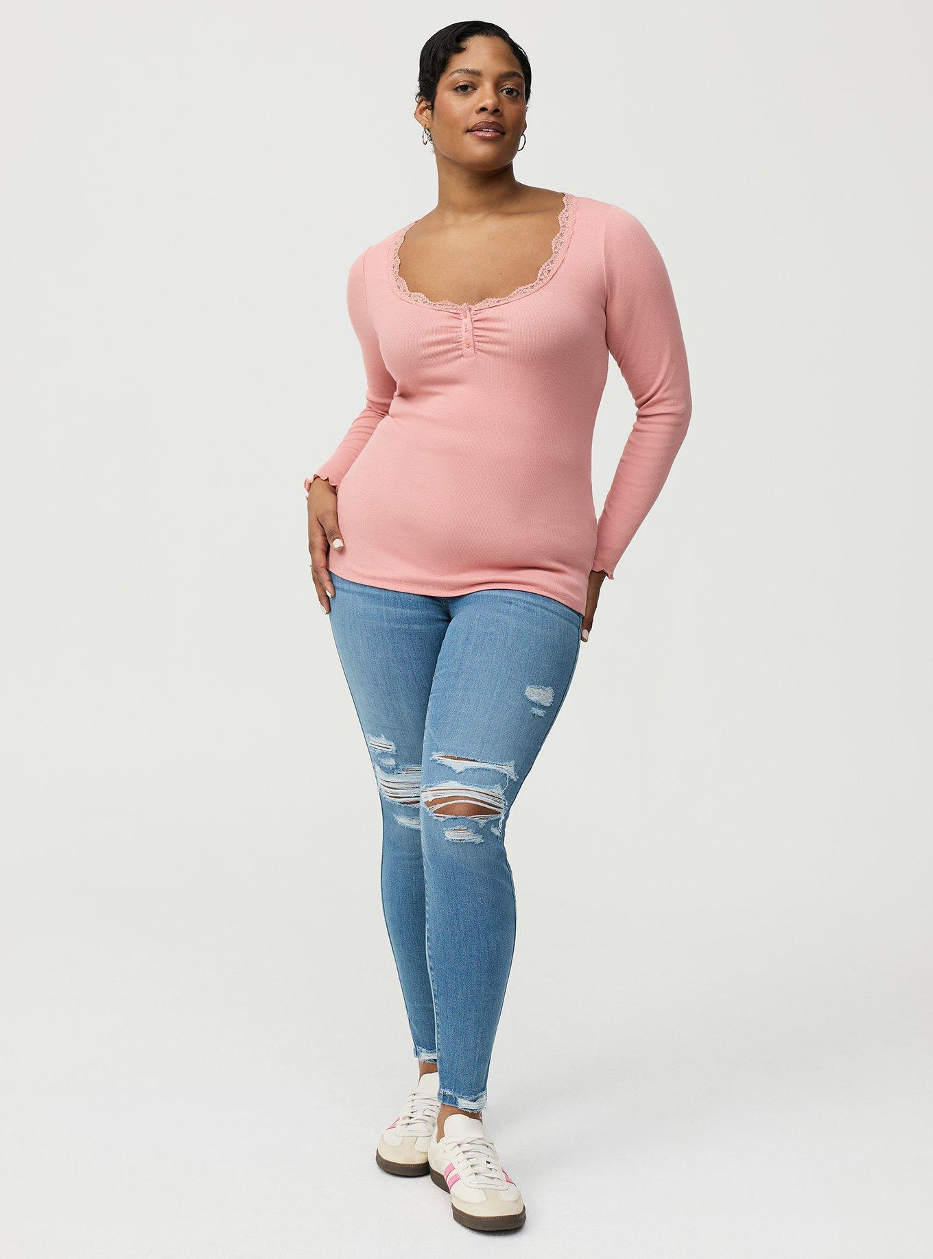 Cotton Modal Rib Henley Top