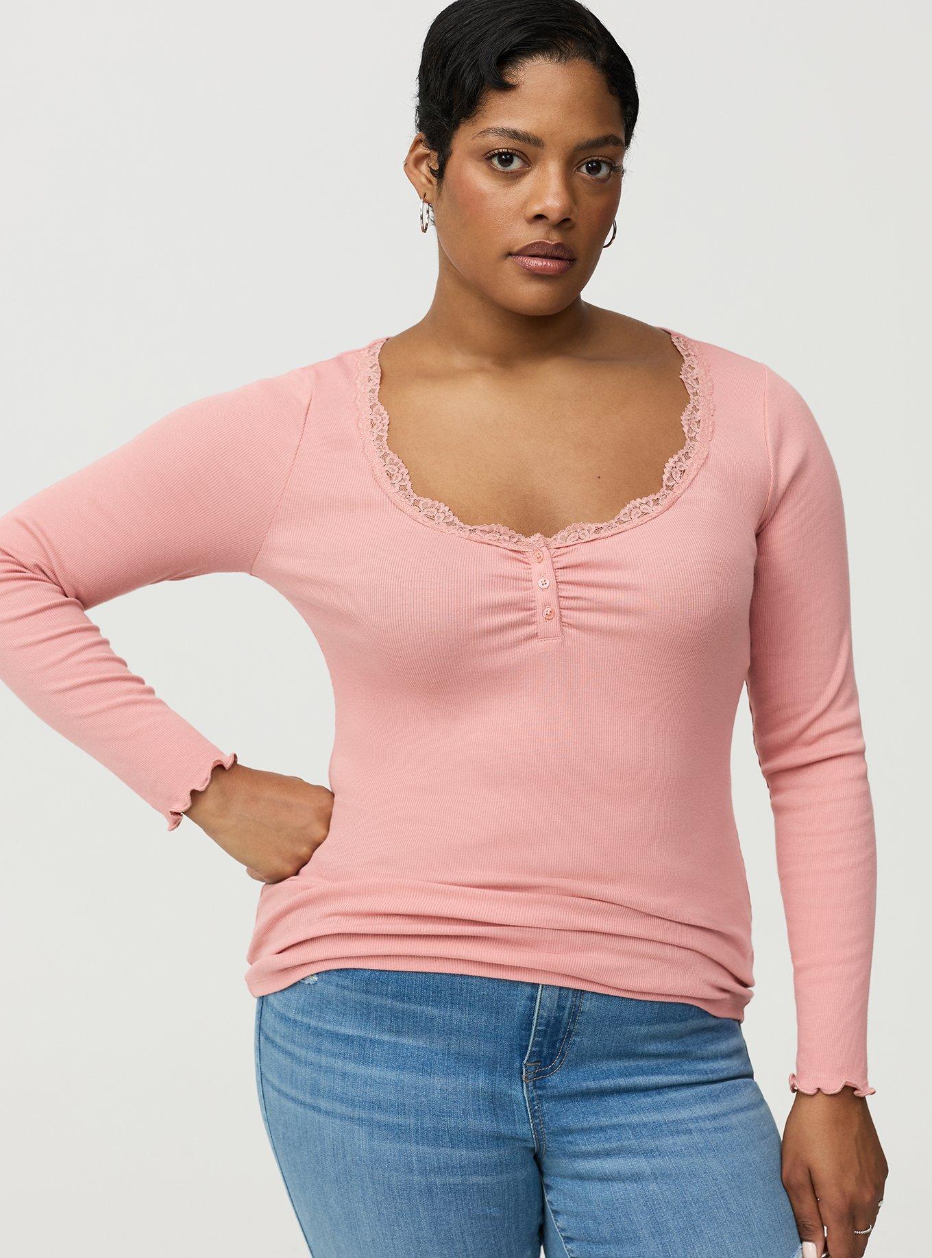 Cotton Modal Rib Henley Top
