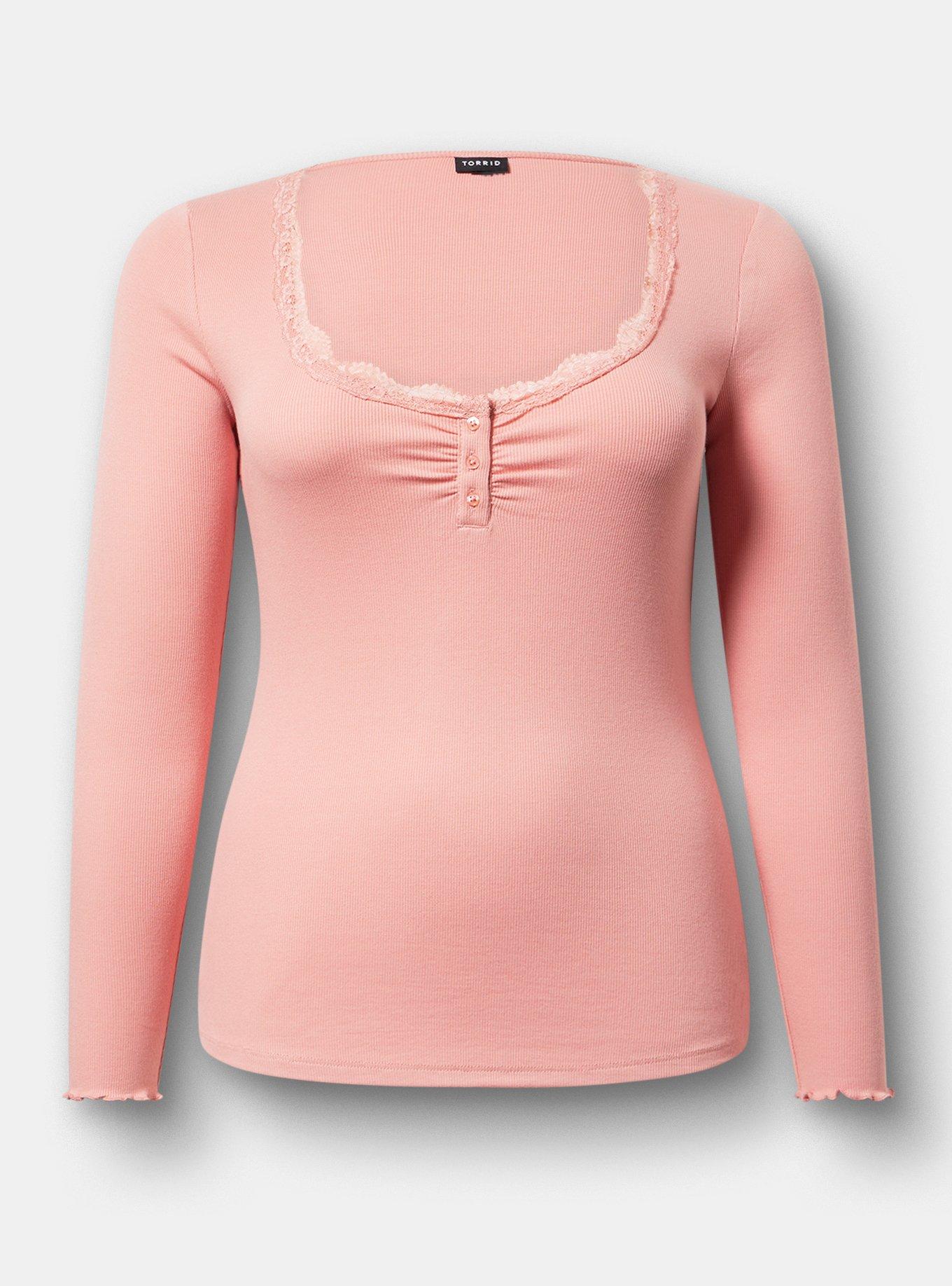 Cotton Modal Rib Henley Top