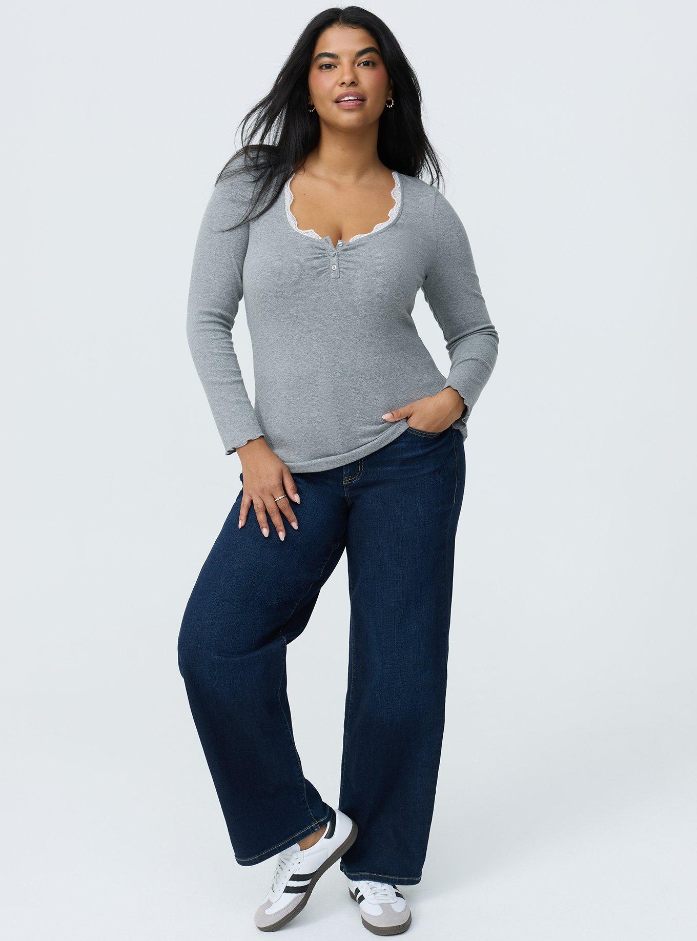 Cotton Modal Rib Henley Top