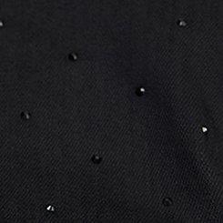 Embellished Denim Trucker Jacket, BLACK RINSE, swatch