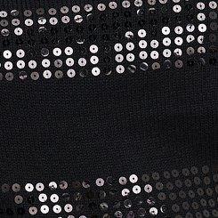 Stripe Sequin Crew Pullover Sweater, DEEP BLACK, swatch