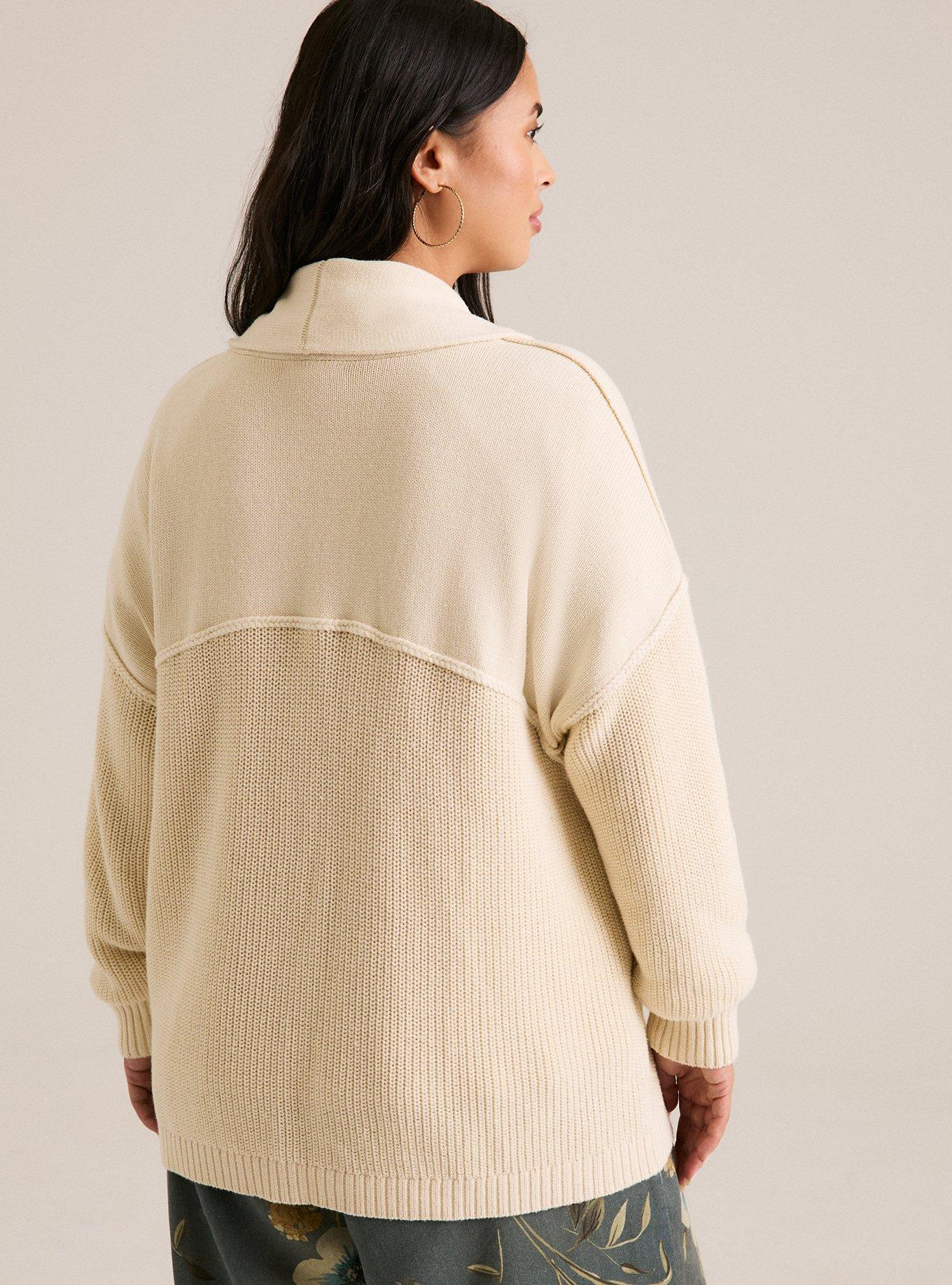 Festi Shawl Collar Cardigan, SEEDPEARL, alternate