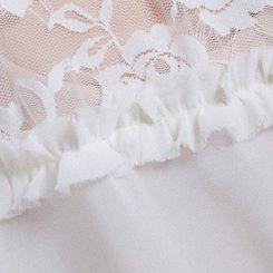 Nightfall Lace Detail Button Up Top, WHITE ALYSSUM, swatch