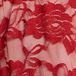 Nightfall Lace Detail Button-Up Top, DEATH MOTH FLORAL RED, swatch