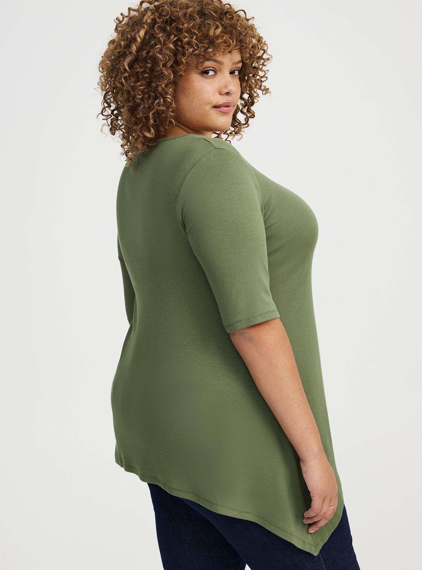 Cotton Modal Rib Fit & Flare Tunic