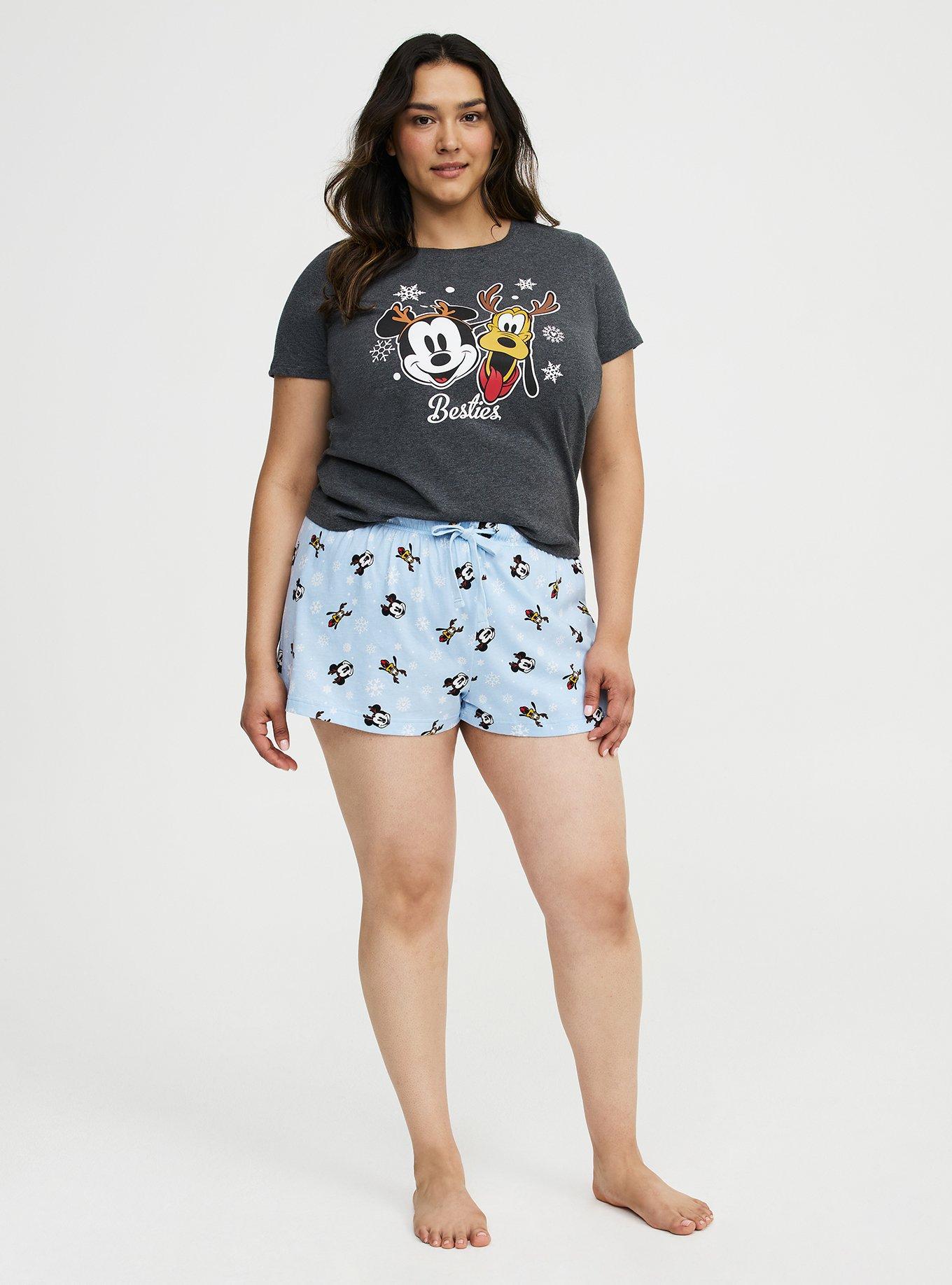 Mickey Mouse Lounge Tee, MICKEY AND PLUTO SNOWFLAKE CHARCOAL, alternate