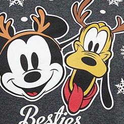 Mickey Mouse Lounge Tee, MICKEY AND PLUTO SNOWFLAKE CHARCOAL, swatch
