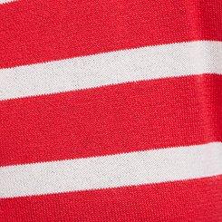 Belle Isle Scalloped Hem Cardigan, BELLE STRIPE RED WHITE, swatch